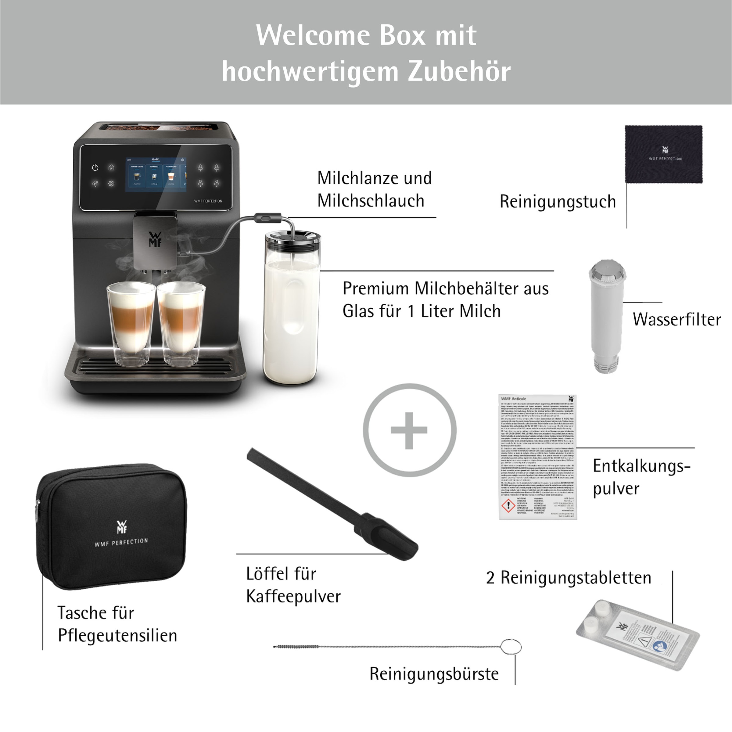 WMF Kaffeevollautomat »Perfection 890L CP855815«, intuitive Benutzeroberfläche, perfekter Milchschaum, selbstreinigend