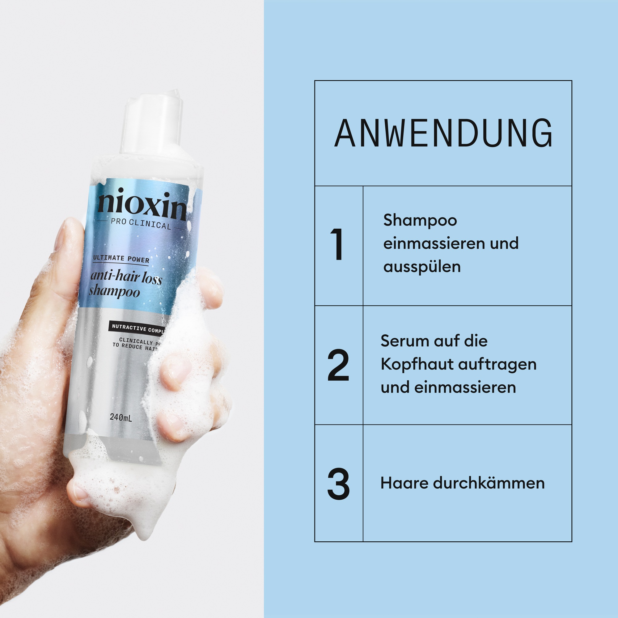 Nioxin Kopfhaut-Pflegeshampoo »Anti-Hairloss Shampoo« nährend, pflegend, gegen Haarverlust