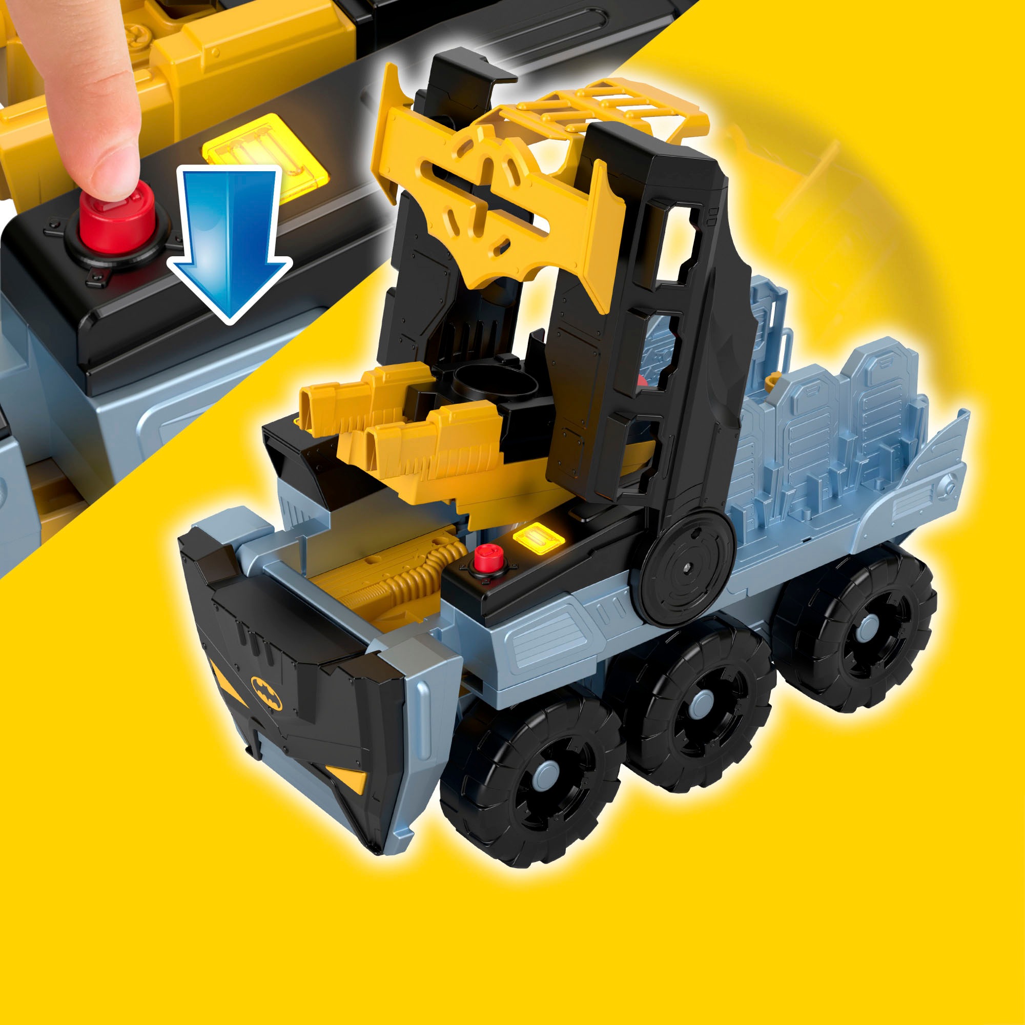 Fisher-Price® Spielzeug-Auto »Imaginext DC Super Freunde Mega Bat-Transformer«, mit Licht und Sound