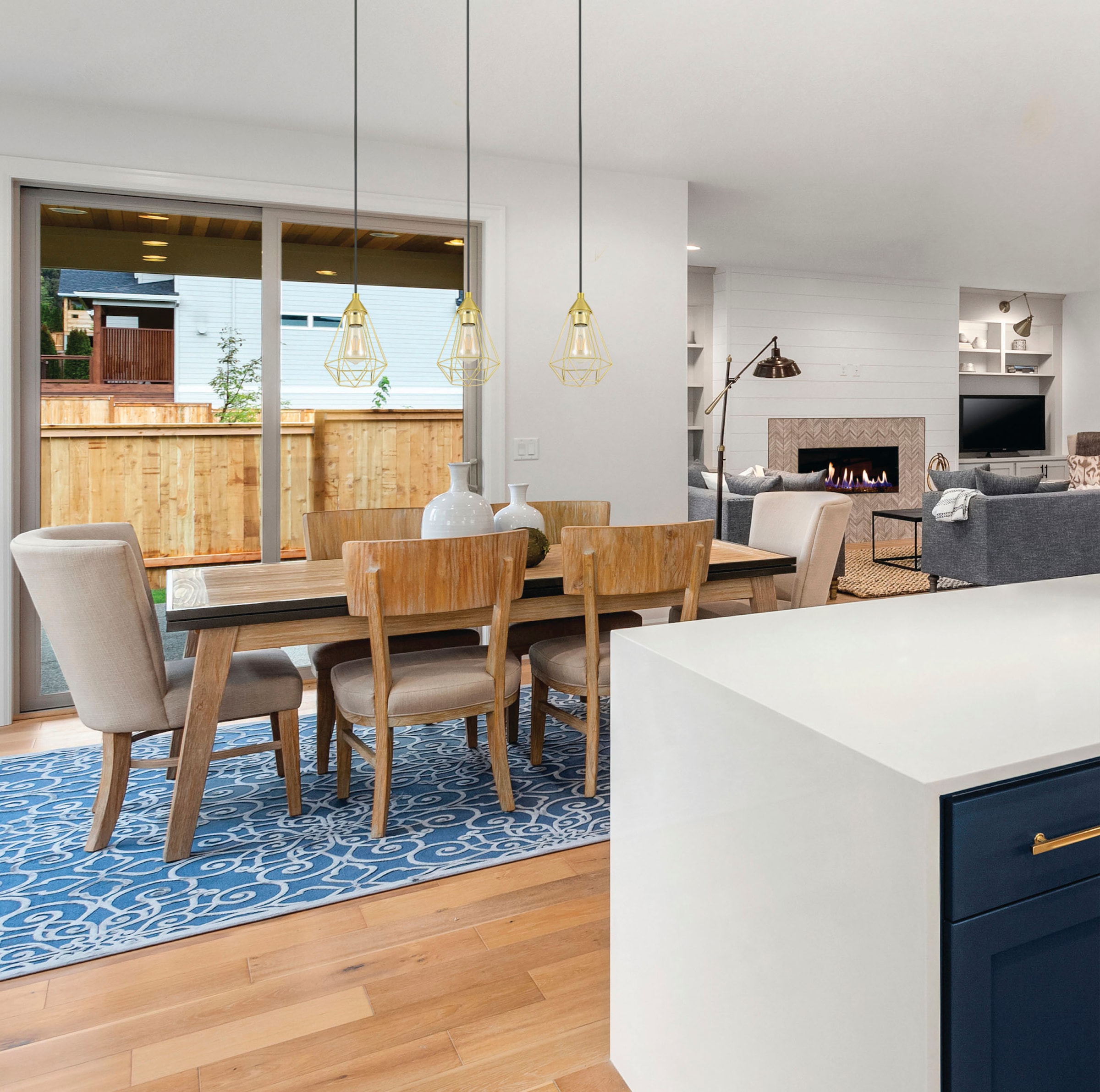 EGLO Hängeleuchte »TARBES« E27 1 Stk. Hängelampe Esszimmer, Retro Look, Pendellampe, E27