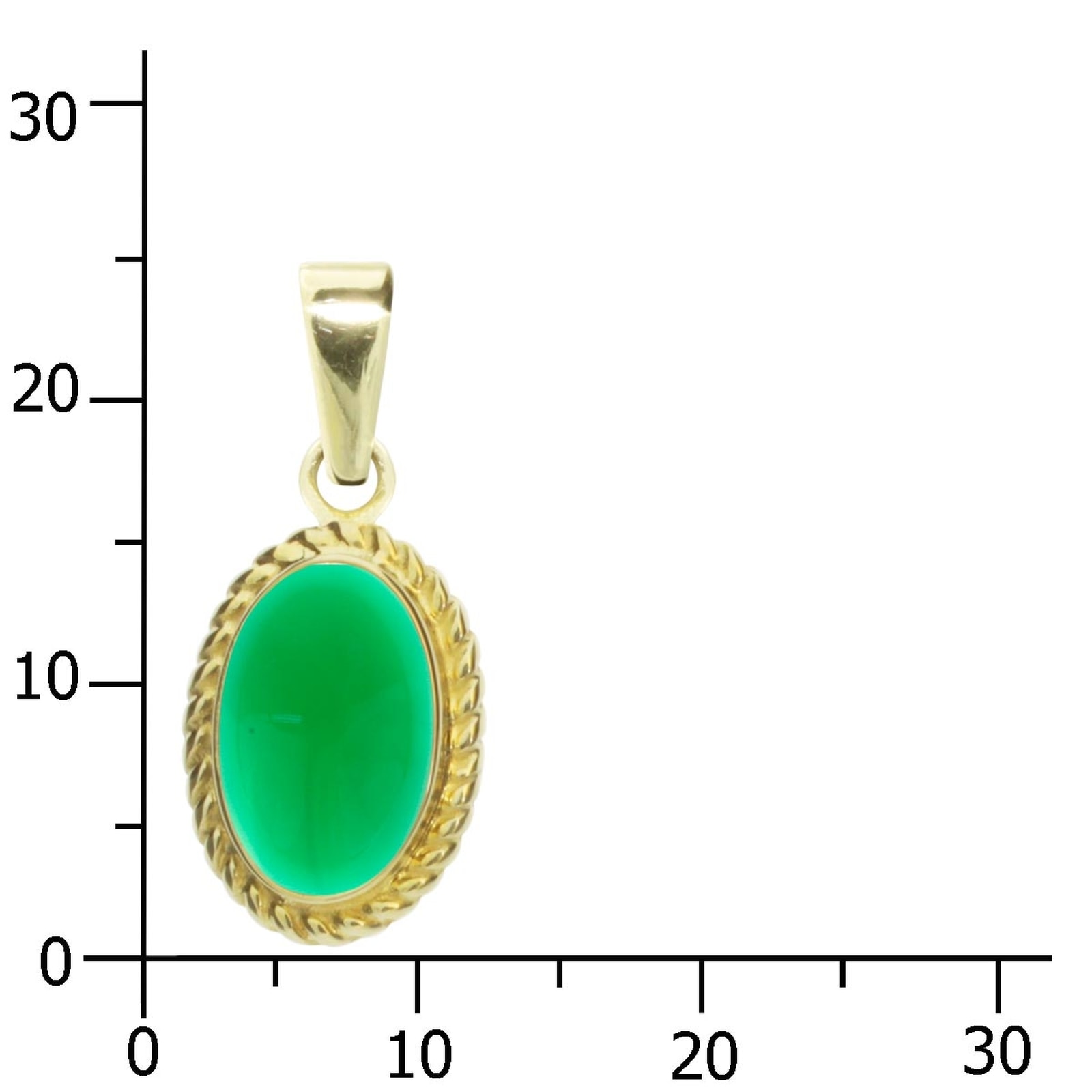 OSTSEE-SCHMUCK Kettenanhänger »- Julie - Gold 333/000 - Grünachat«