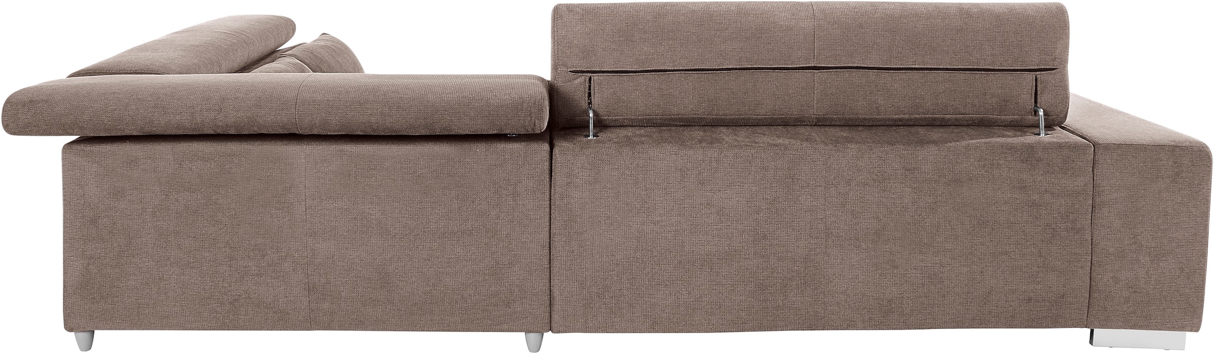 COTTA Ecksofa »Orion L-Form«, mit Kopfteilverstellung & 5 Nierenkissen