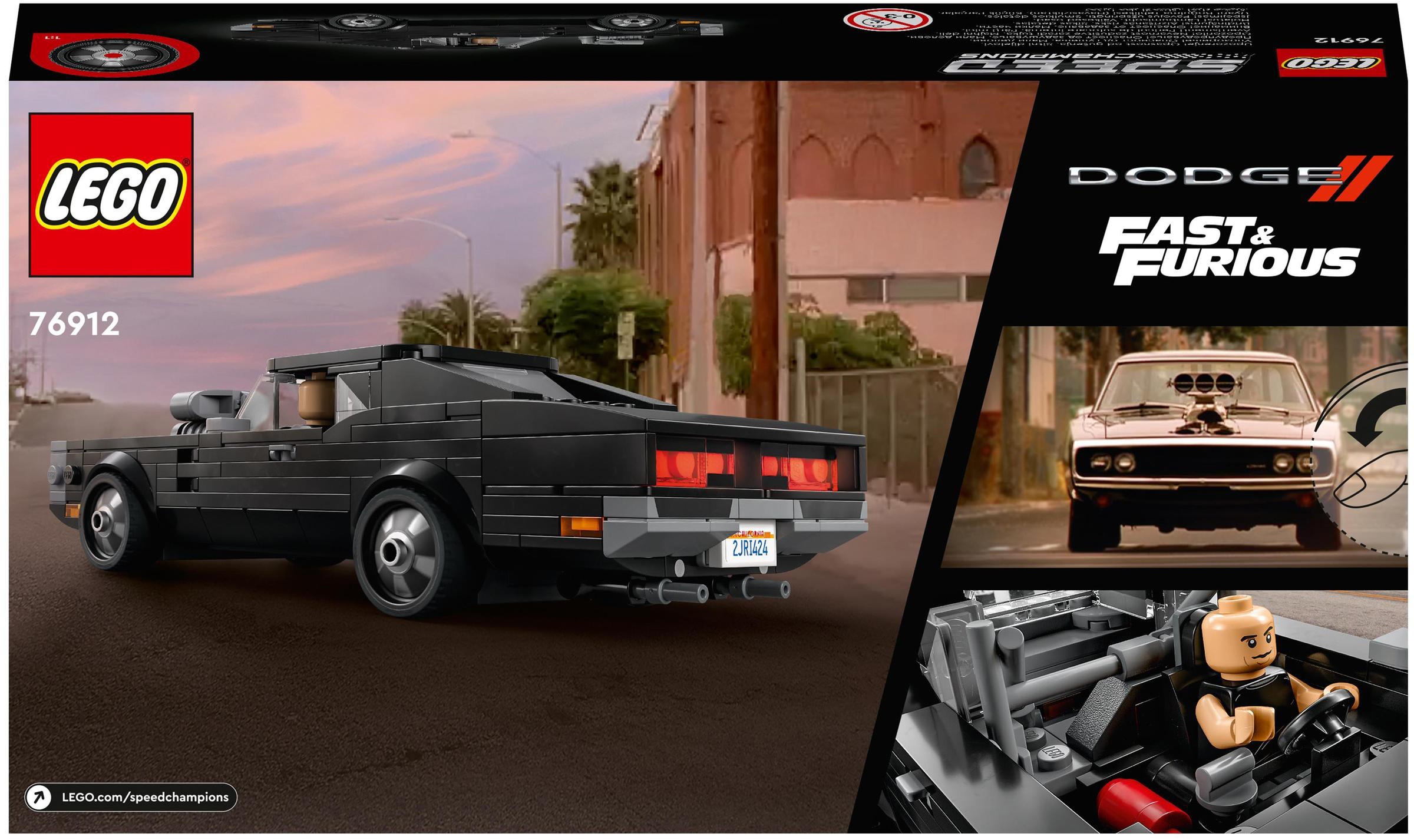 LEGO® Konstruktionsspielsteine »Fast & Furious 1970 Dodge Charger R/T (76912), LEGO® Speed Champions«, (345 St.), Made in Europe