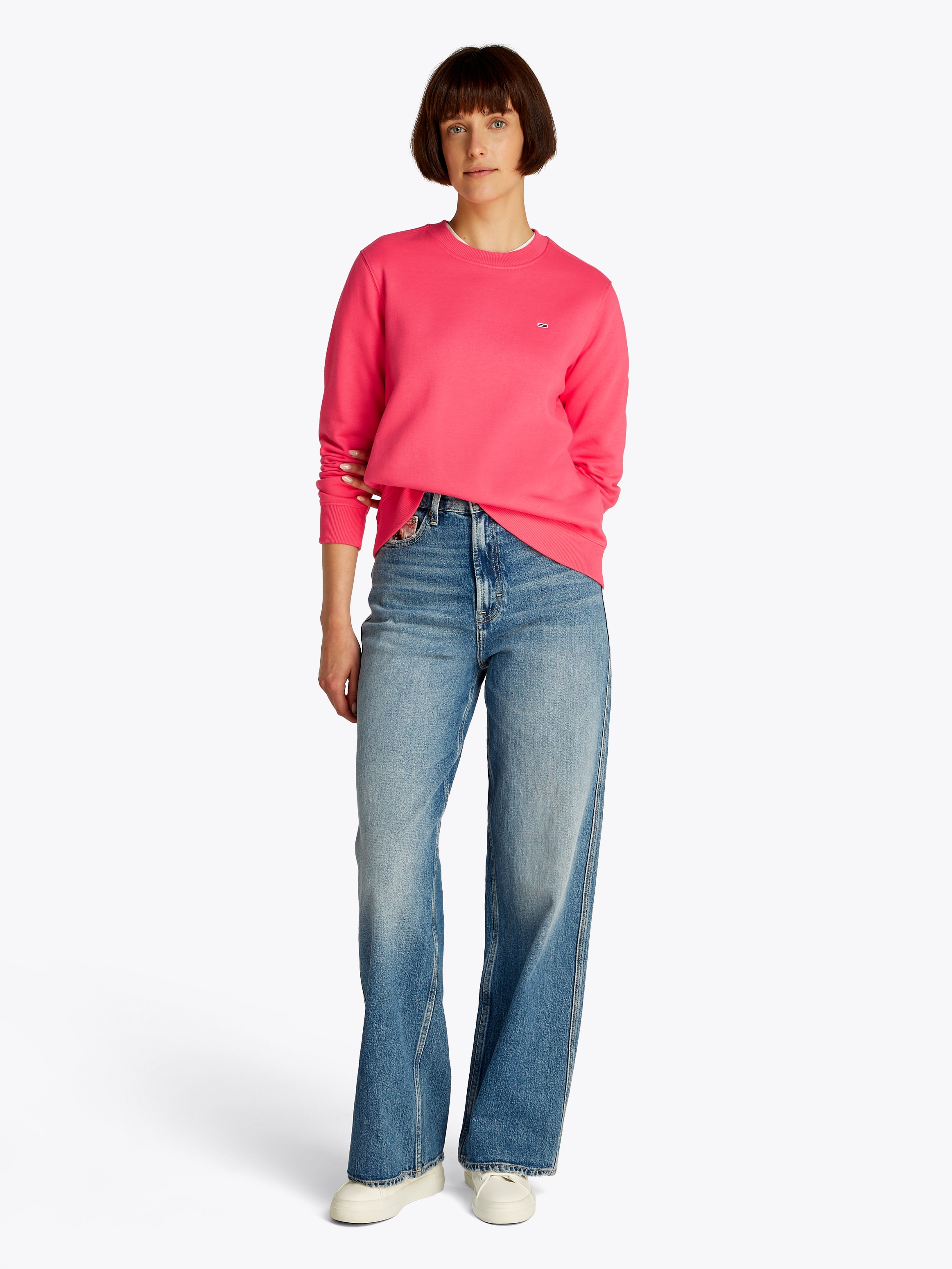 Tommy Jeans Sweatshirt »TJW REG S FLAG CREW«, mit Logostickerei