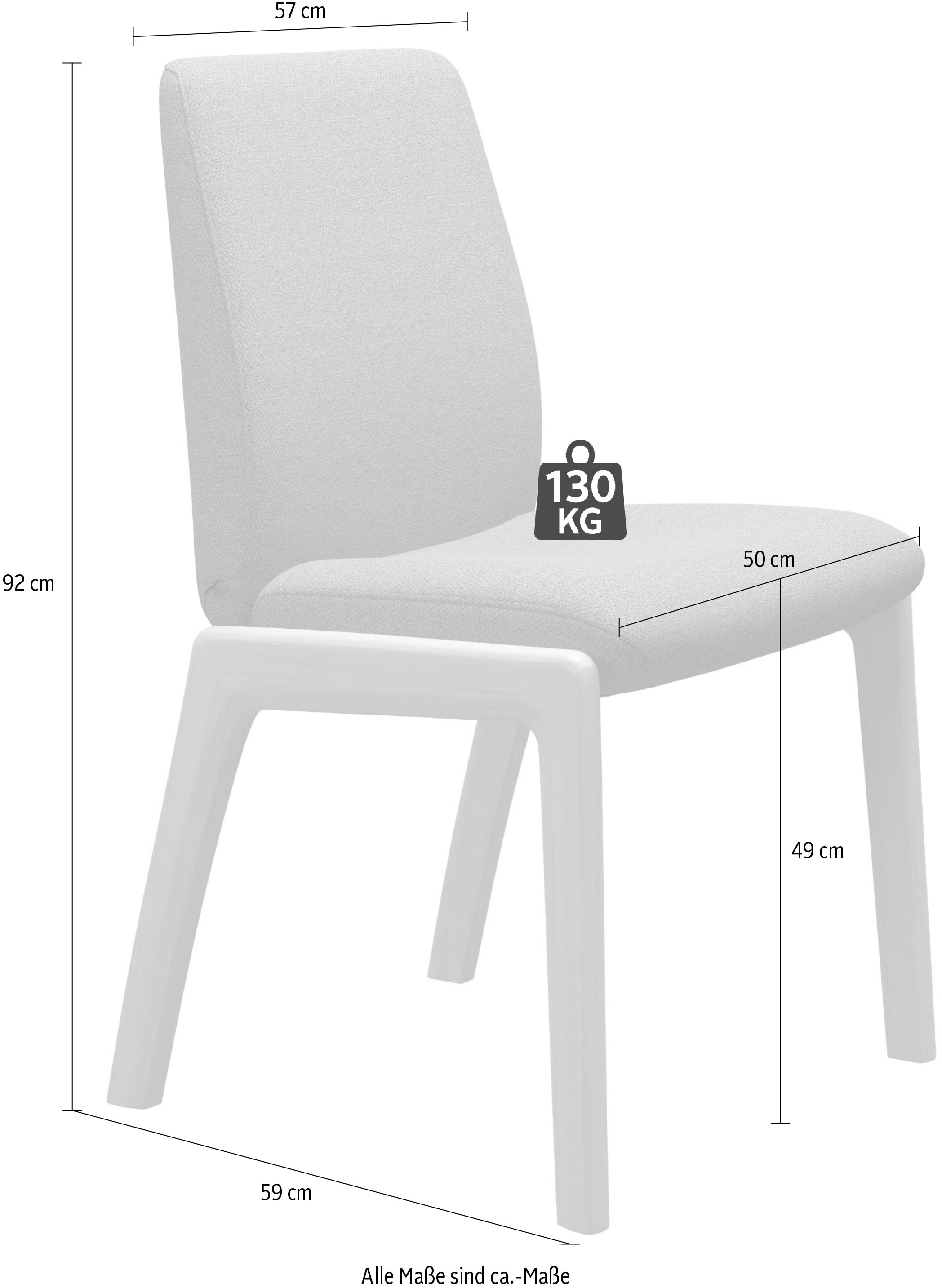 Stressless® Polsterstuhl »Laurel«, Leder PALOMA, Low Back, Größe L, mit abgerundeten Beinen in Eiche natur