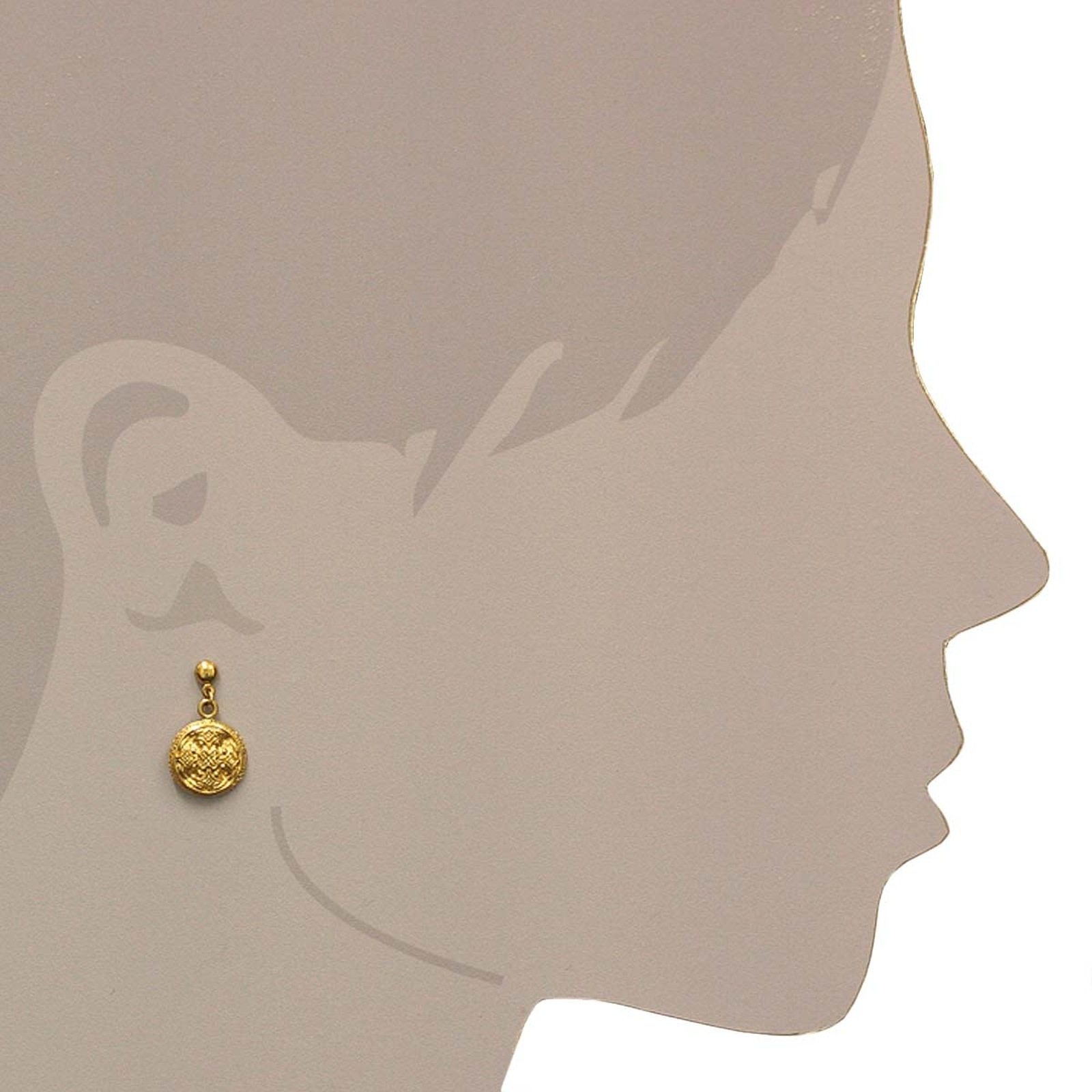 OSTSEE-SCHMUCK Paar Ohrhänger »- Hiddensee 13 mm rund - Gold 333/000 -,«