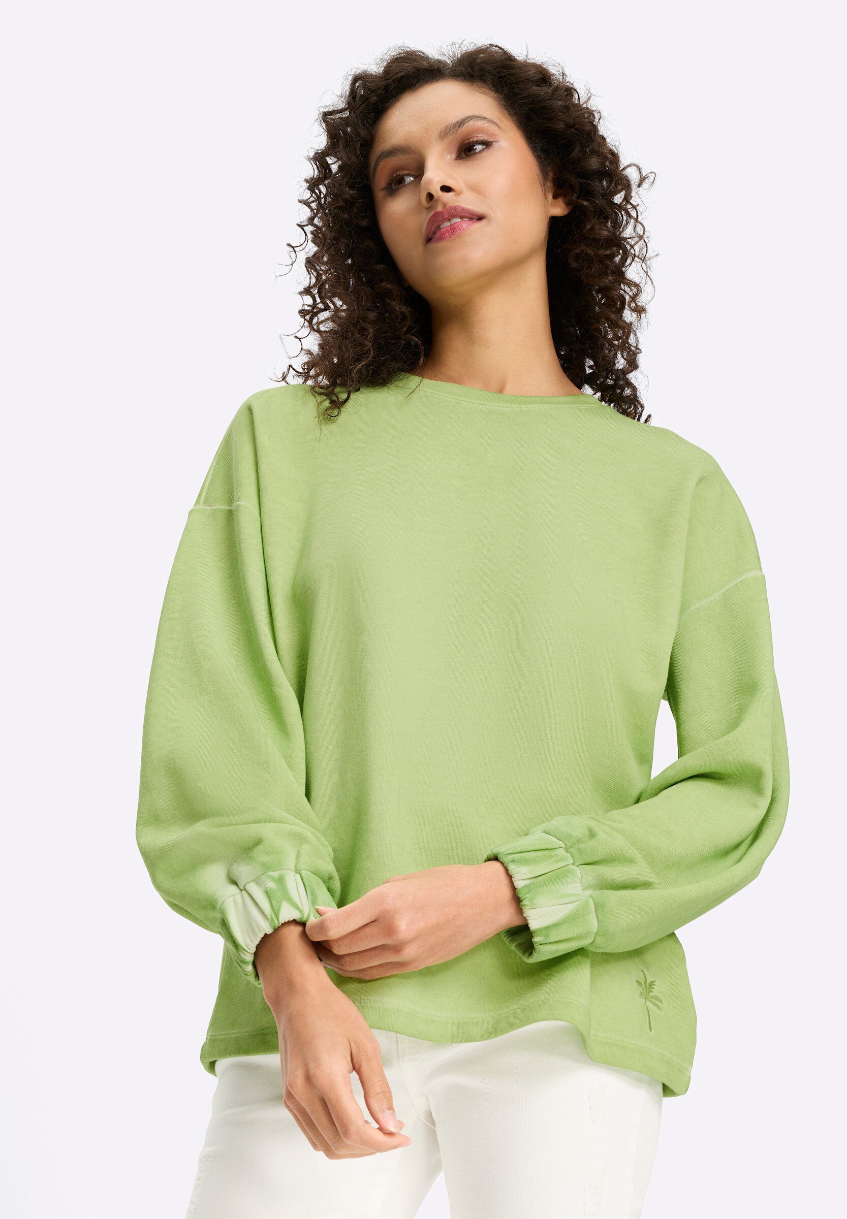 heine Sweatshirt »Sweatshirt Sweatshirt mit Oil-dyed-Waschung«
