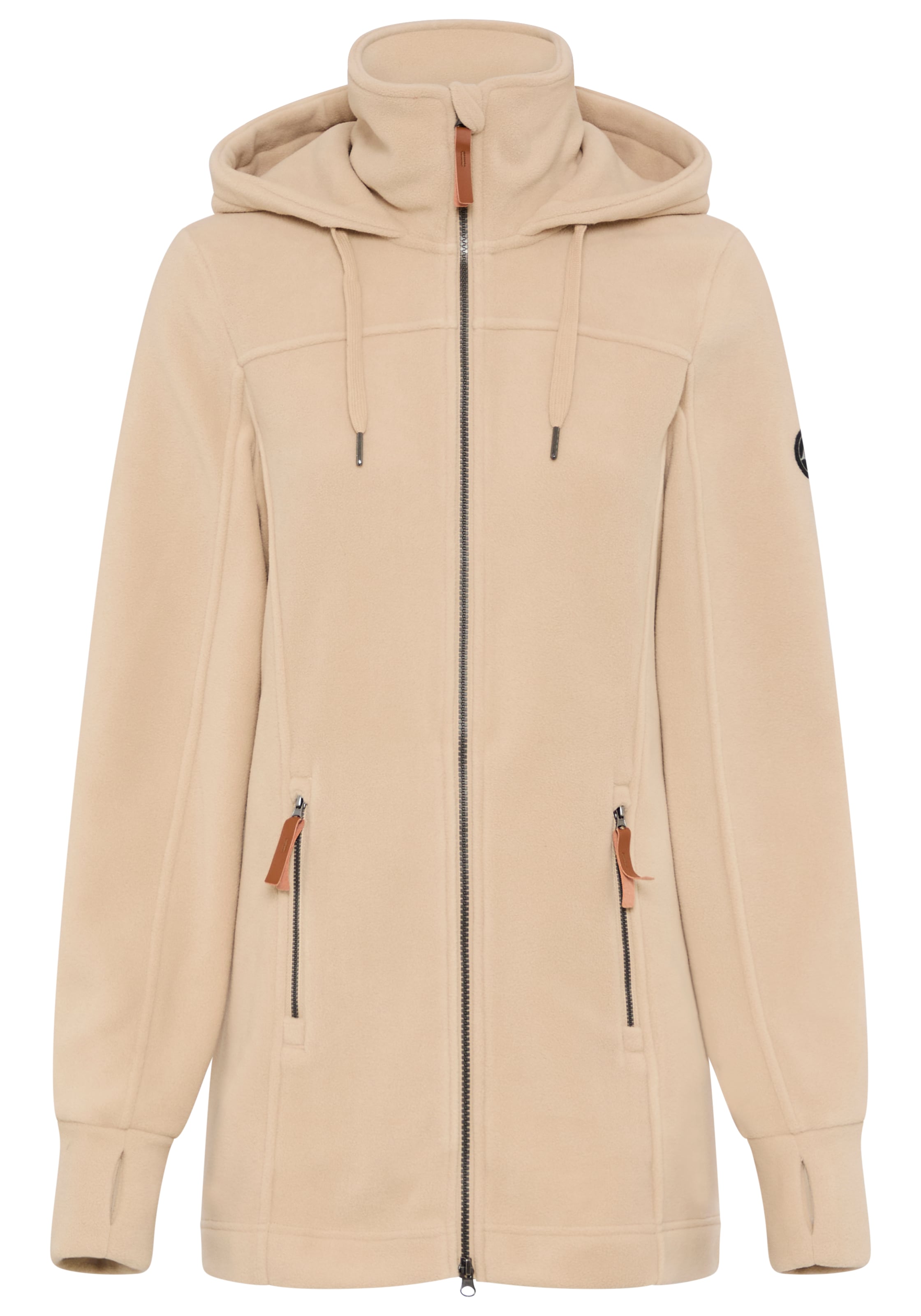 Polarino Fleecejacke mit Kapuze aus Fleece,  atmungsaktiv,  schnell trocknend