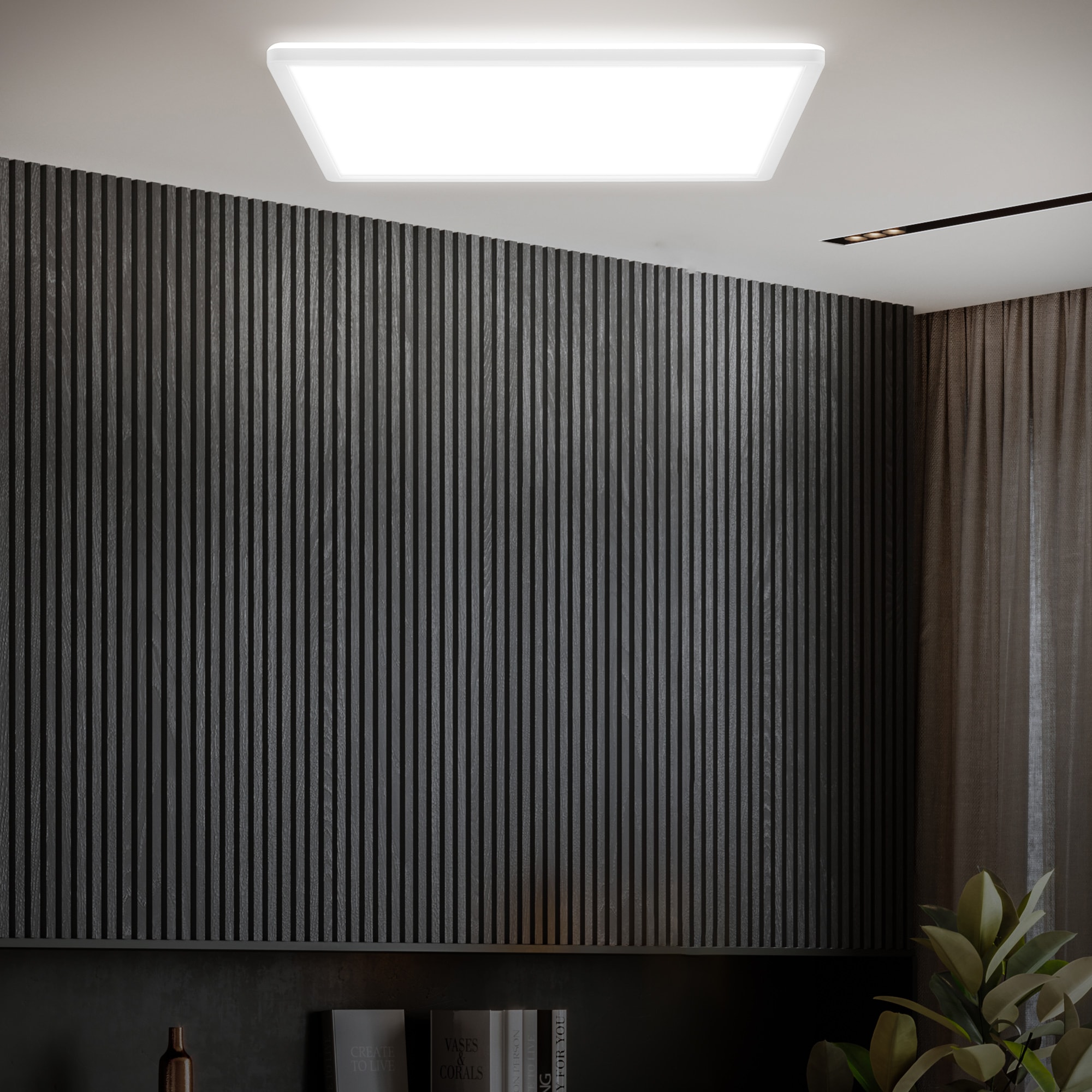 B.K.Licht LED Deckenleuchte »BKL1601 Ultraflache Deckenlampe, LED Panel mit Backlight« LED-Modul 1 Stk. Neutralweiß 4.000K, 3.000 Lm, 22W, indirekte Hintergrundbeleuchtung, 42x42cm, Weiß