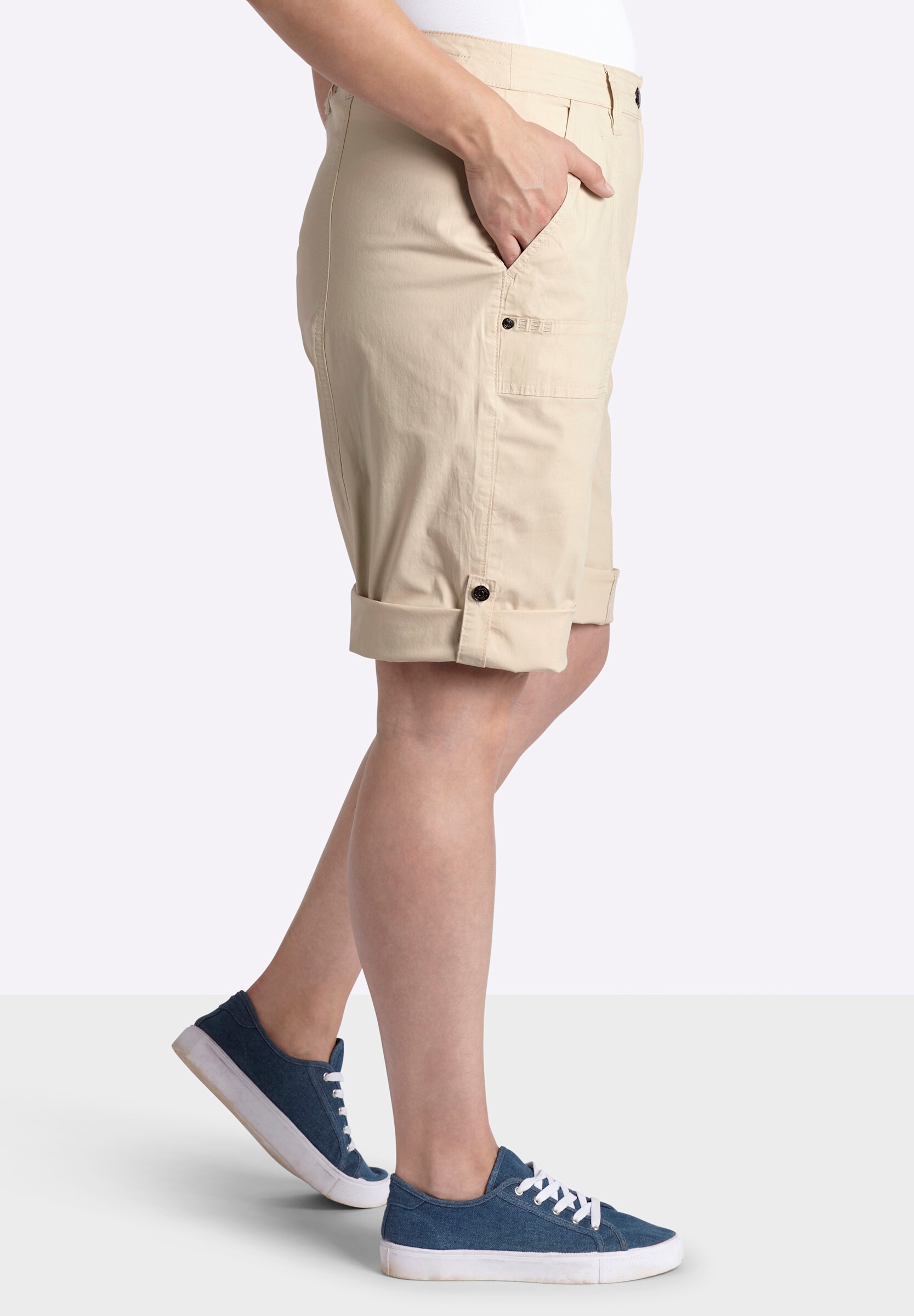 Sheego Bermudas »Bermuda Bermudas mit Krempelfunktion«