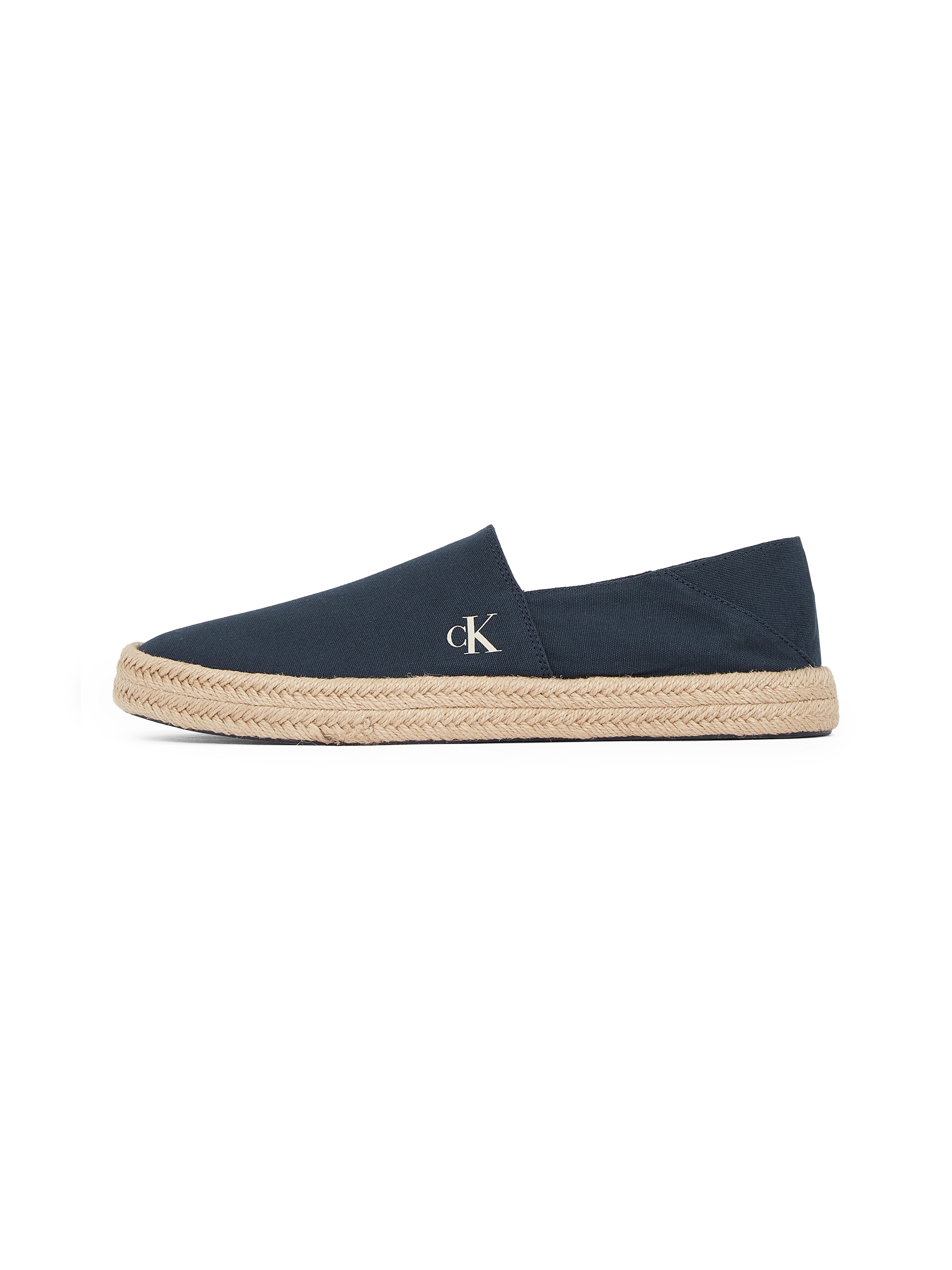 Calvin Klein Jeans Espadrille »INJ ESPADRILLE CV«, Schlupfschuh, Sommerschuh, Slipper mit Bastbesatz, schmale Form