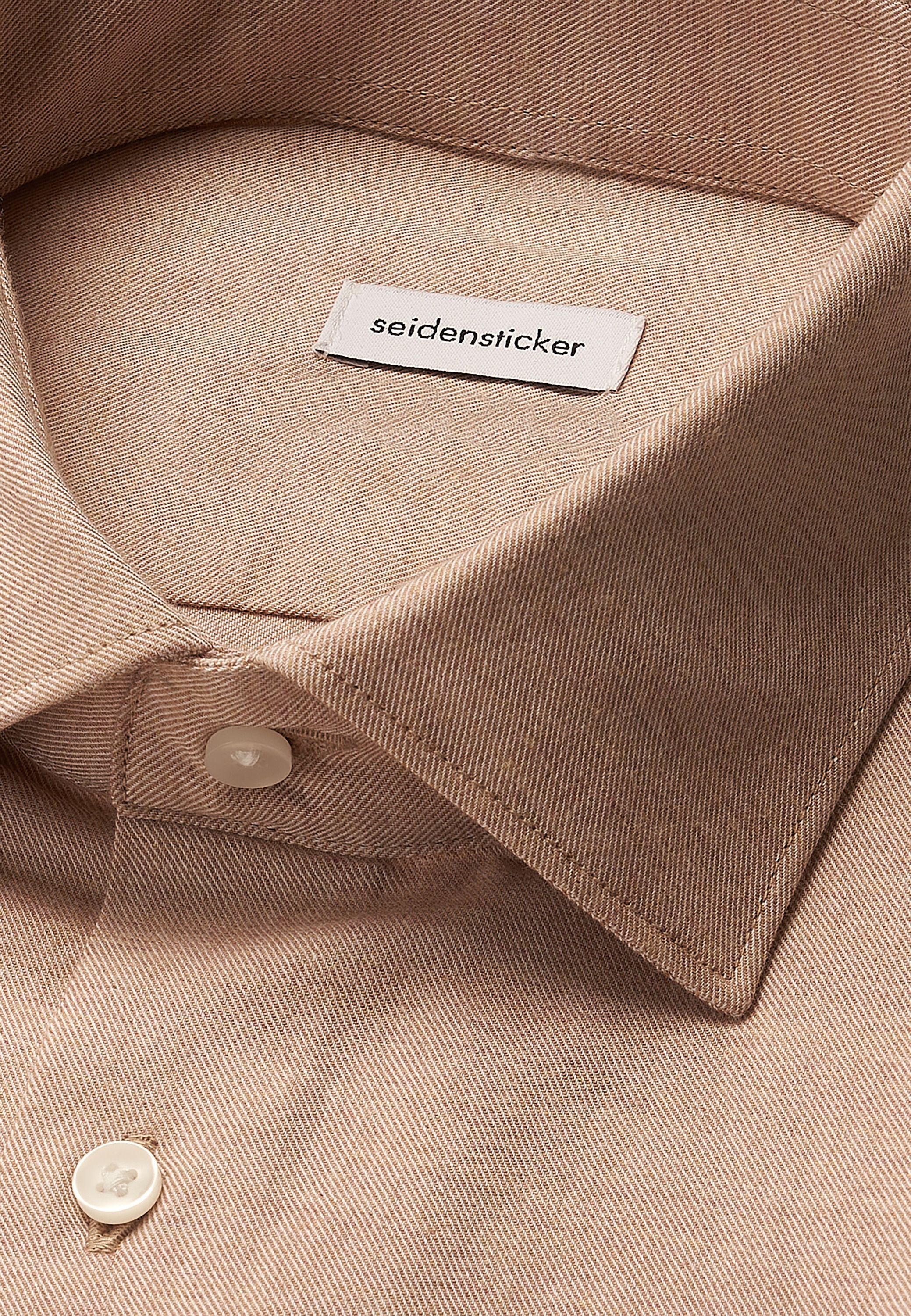 seidensticker Flanellhemd »Schwarze Rose« Shaped 1/1 Kentkragen Uni