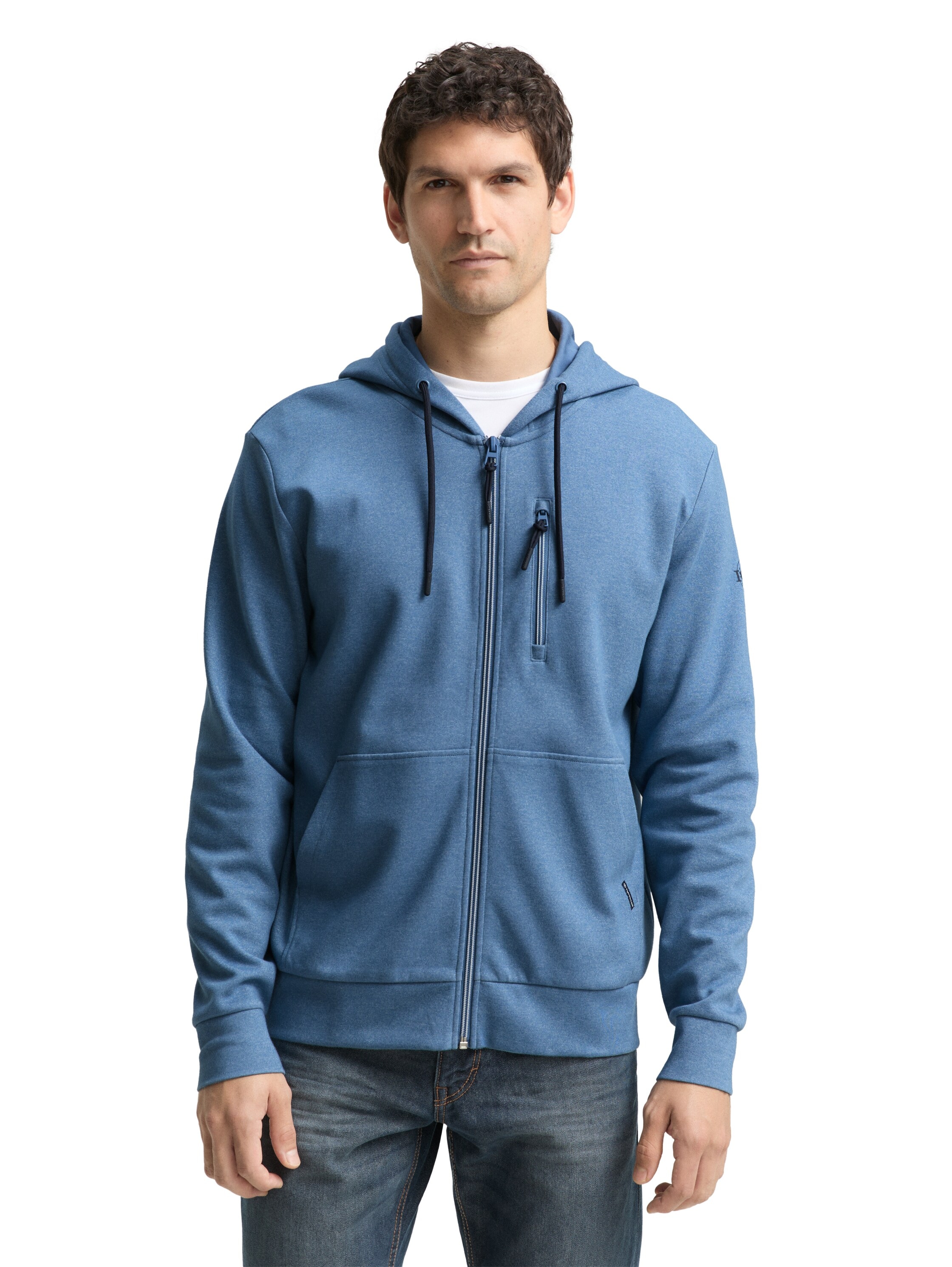 TOM TAILOR Kapuzensweatjacke mit Taschen