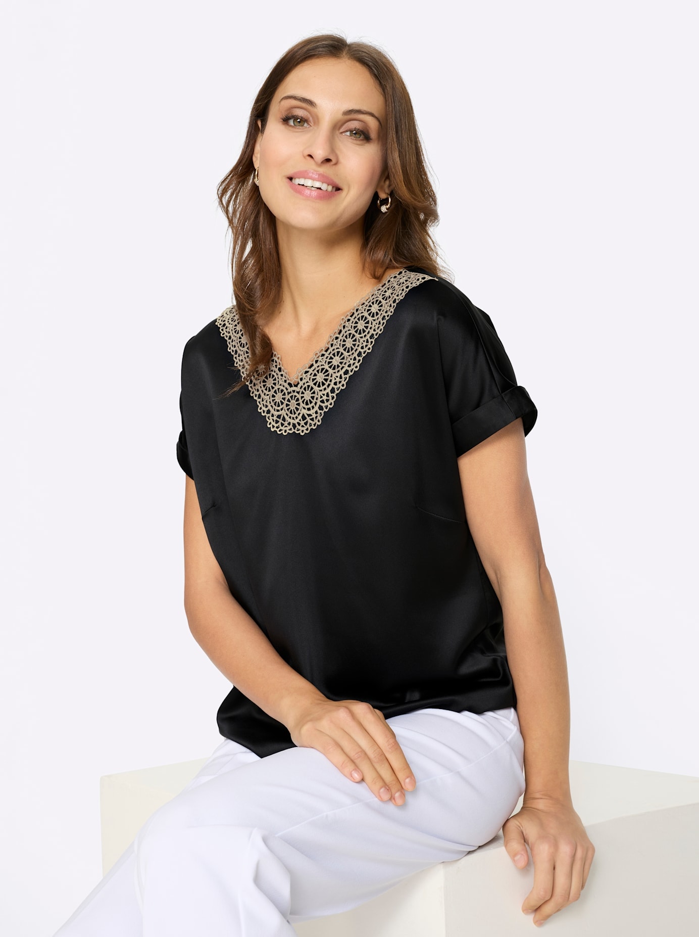 Lady Satinbluse