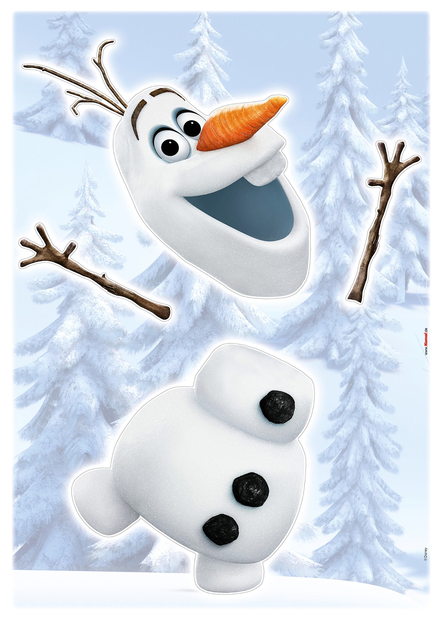 Komar Wandtattoo »Frozen Olaf«, (1 St.), 50 x 70 cm (Breite x Höhe) - Kinderzimmer, Wandsticker