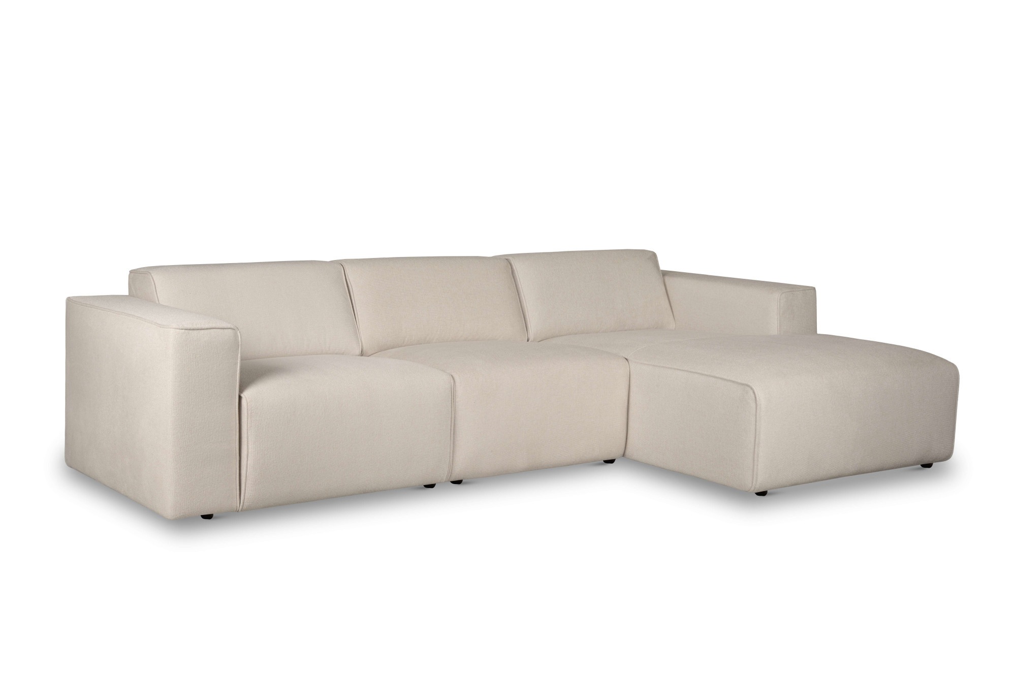 andas Ecksofa »Noord«, L-Form, mit Kedernaht, Breite 281 cm, Cord, Struktur, Webstoff