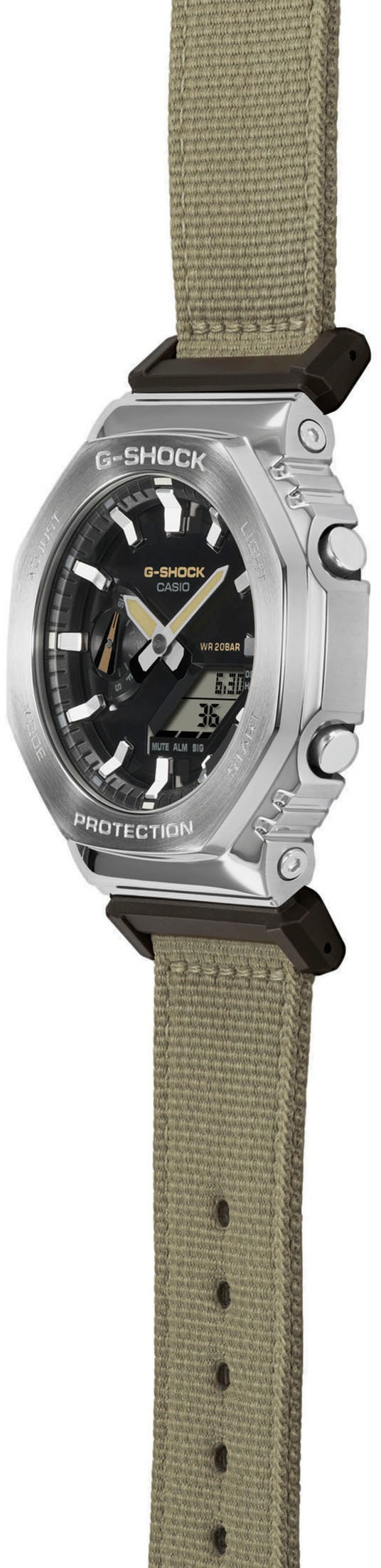 CASIO G-SHOCK Chronograph »GM-2100C-5AER«, Quarzuhr, Armbanduhr, Herrenuhr, digital, Stoppfunktion, Timer