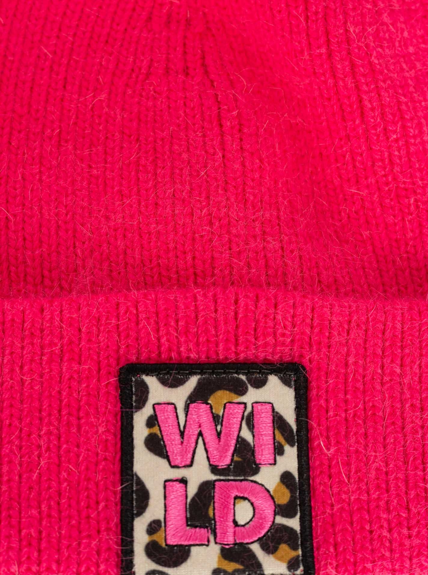 Zwillingsherz Beanie »"Wild"-KIDS« Leo-Patch, breiter Umschlag, gerippt, mit Wollanteil