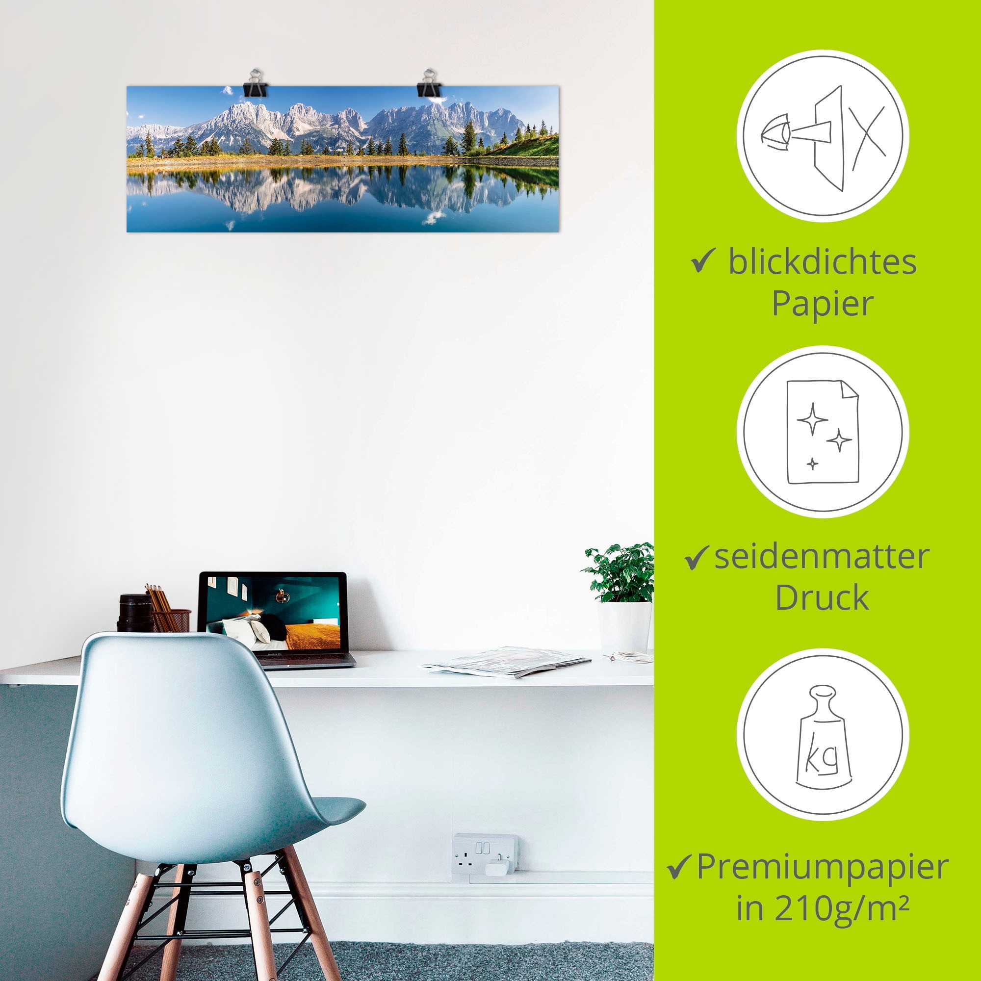 Artland Wandbild »Kaisergebirge Tirol« Berge & Alpenbilder 1 Stk. tlg. als Alubild, Leinwandbild, Poster in verschied. Größen