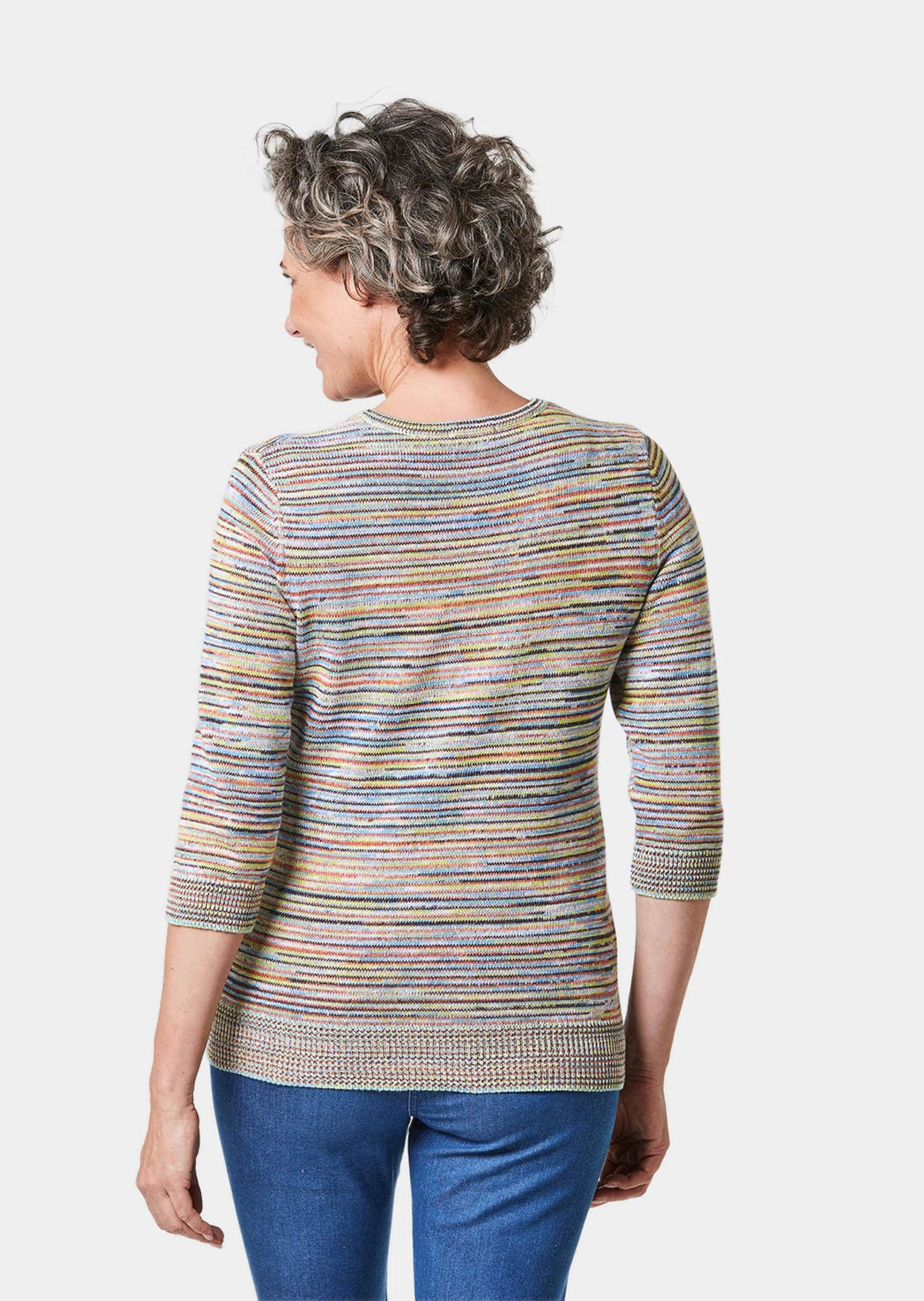 GOLDNER Rundhalspullover »Ringelpullover Kombistarker Multicolor-Ringelpullover«
