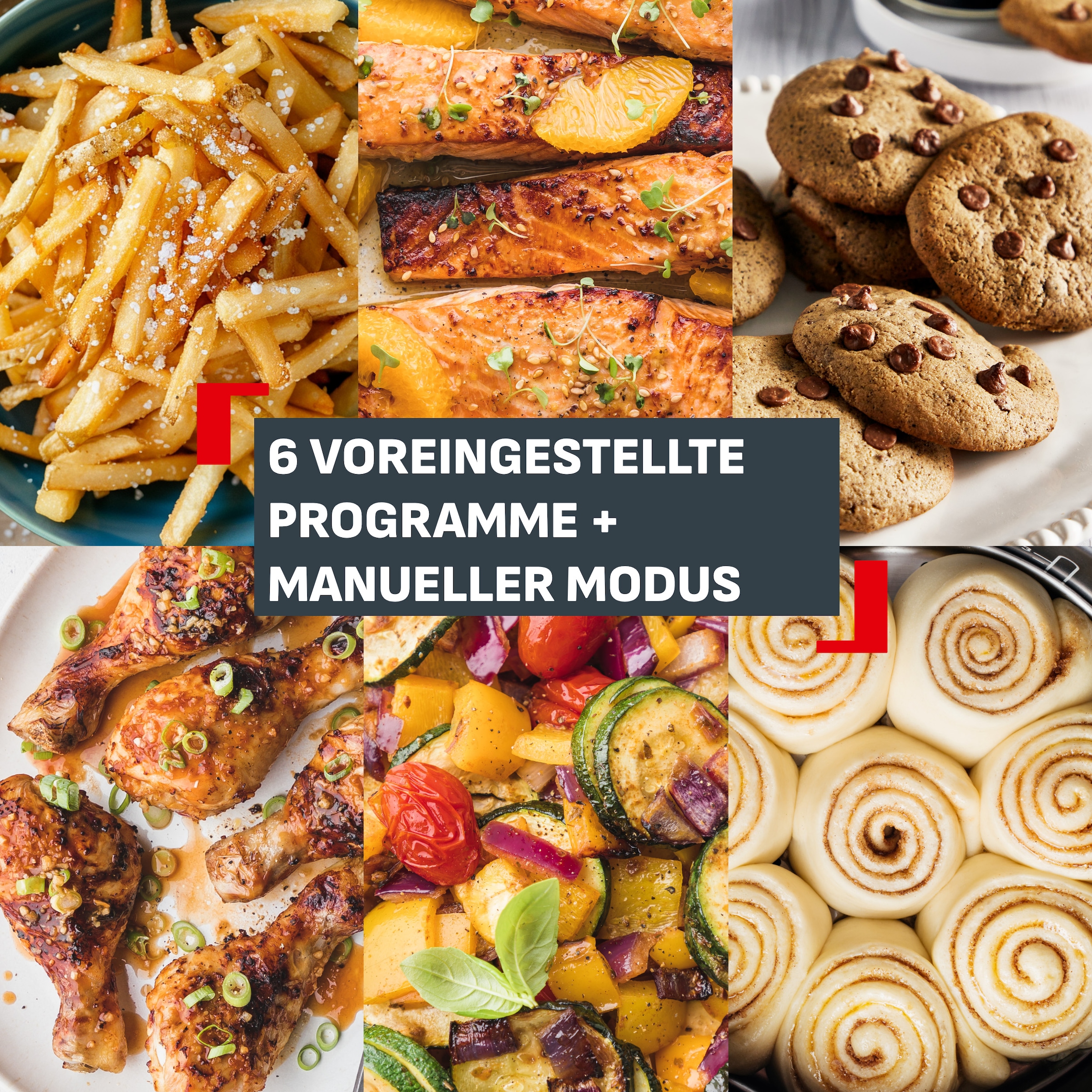 Tefal Heißluftfritteuse »Ever Fry Dual Flex« Infra Heat-Technologie, frittieren mit 2 Zonen, abnehmbare Frontblende