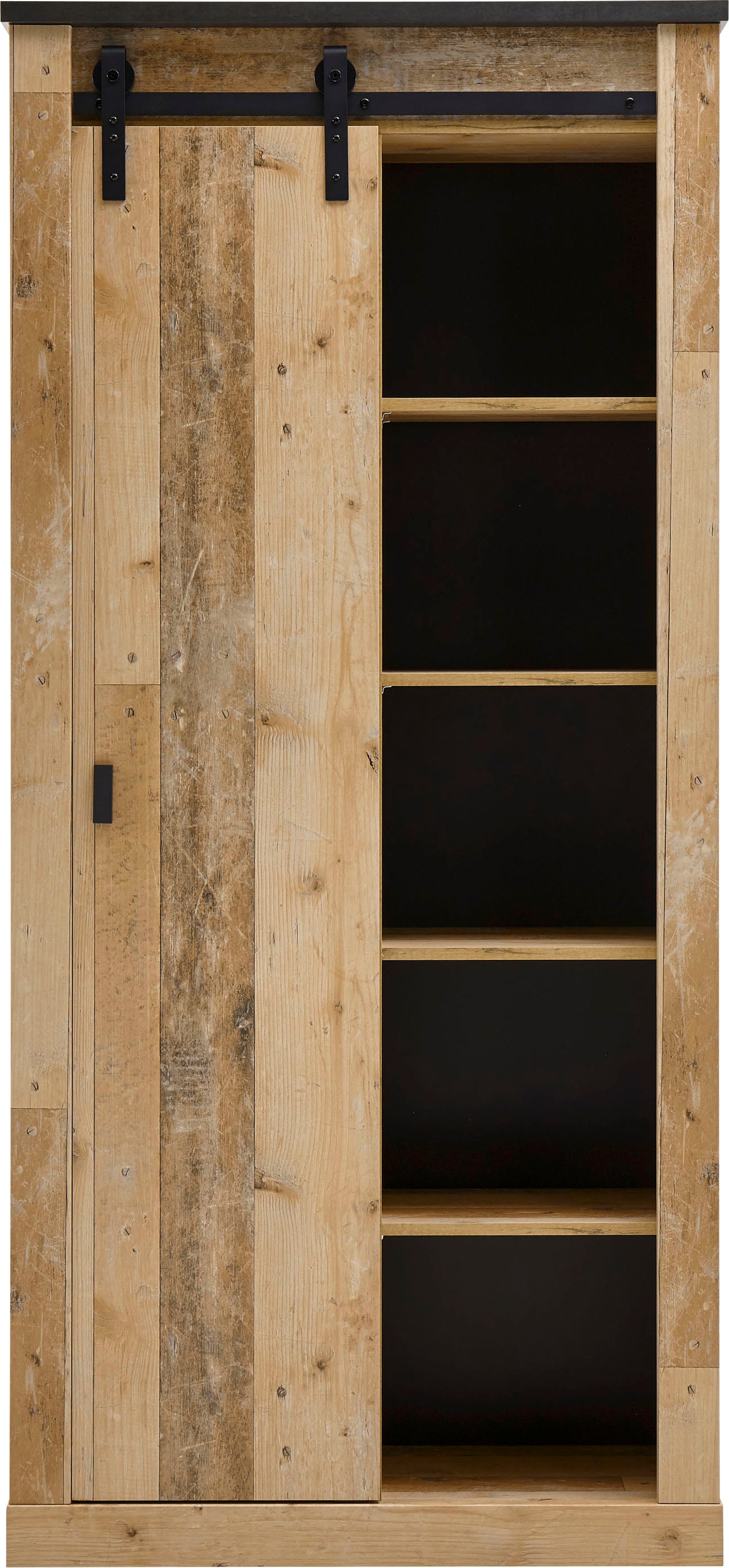 Home affaire Regal »SHERWOOD«, bestellen Holz mit cm 201 modernes bequem Dekor, Scheunentorbeschlag Höhe Metall, aus