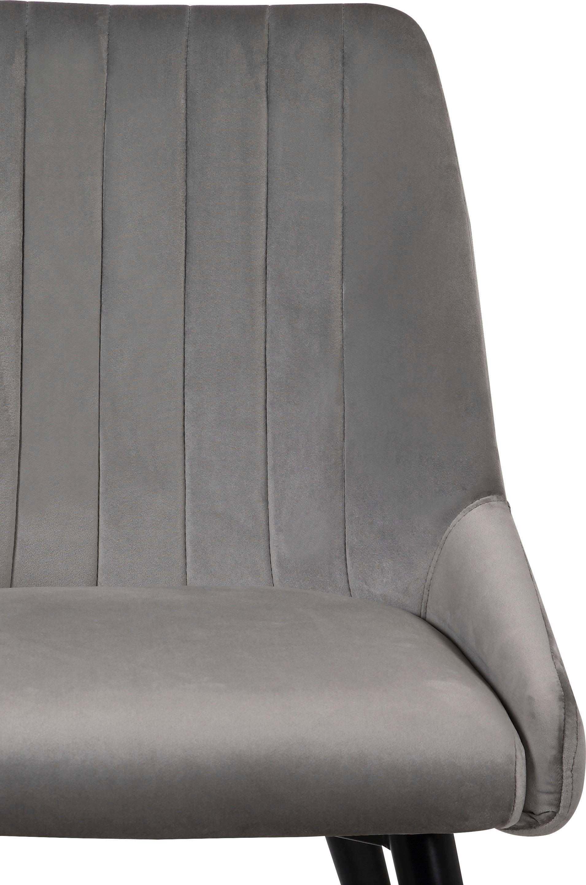 Leonique Esszimmerstuhl »Bondy«, (Set), Luxus-Microfaser, Polsterstuhl 2er-Set mit Ziernähten im Rückenpolster