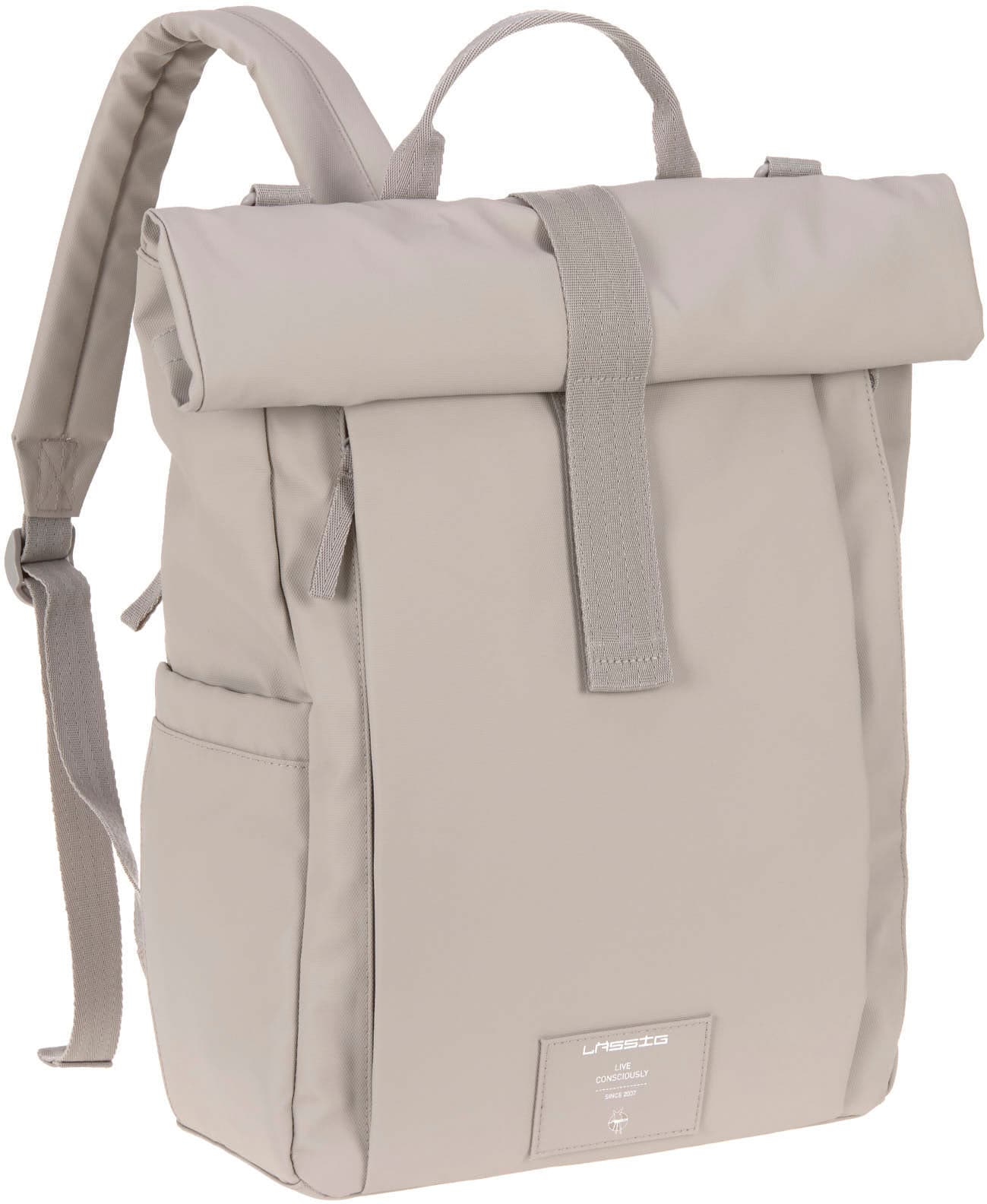 Wickelrucksack »Green Label, Rolltop Up, taupe«, vegan; zum Teil aus recyceltem Material