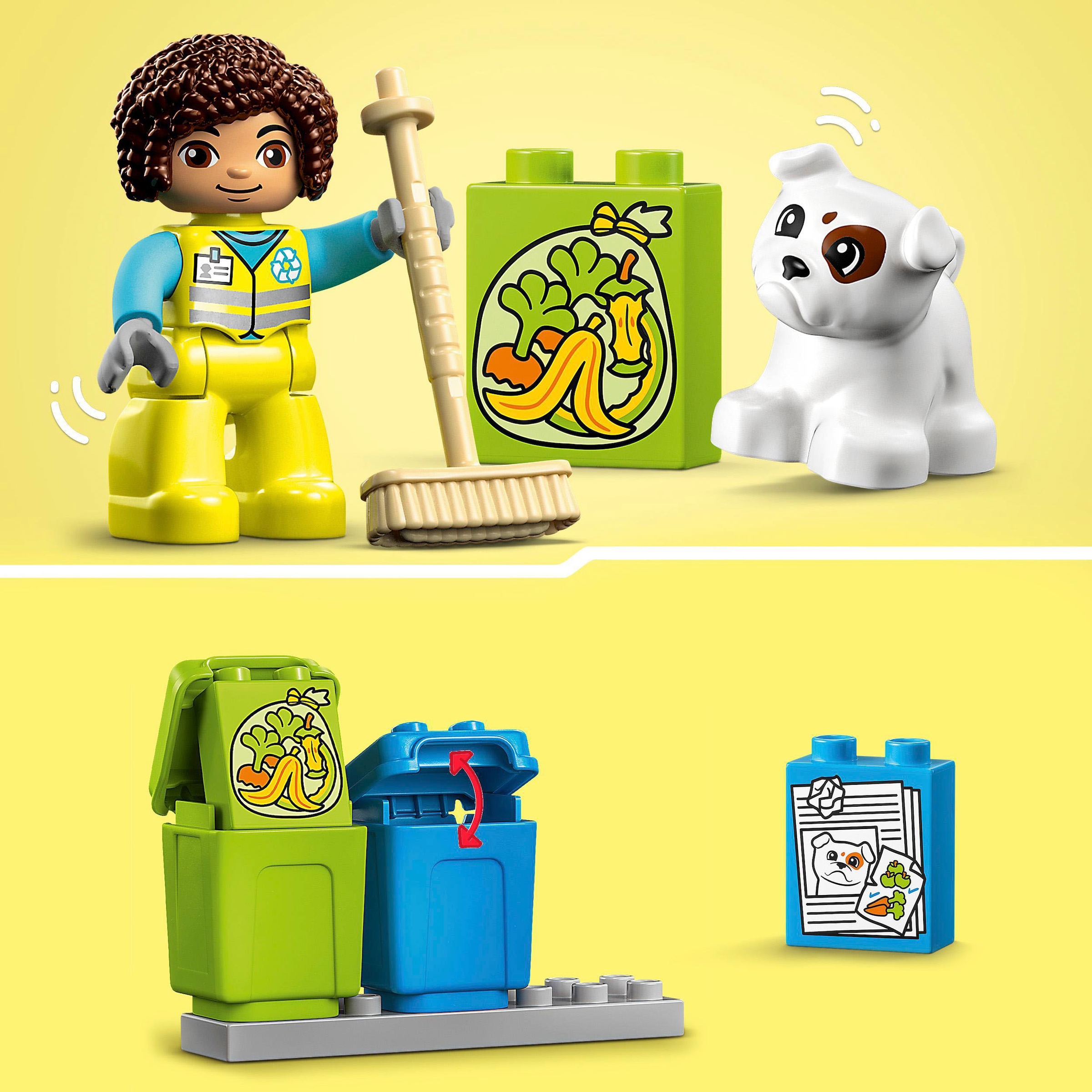 LEGO® Konstruktionsspielsteine »Recycling-LKW (10987), LEGO® DUPLO«, (15 St.), Made in Europe