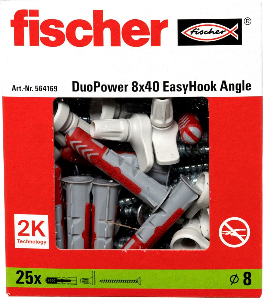 fischer Universaldübel »EasyHook Angle 8 DuoPower«, 25 St.