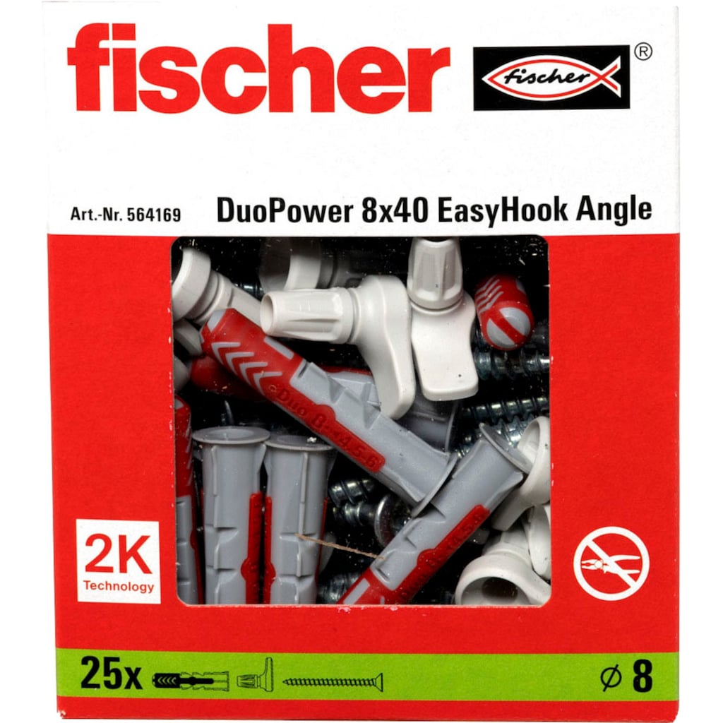 fischer Universaldübel »EasyHook Angle 8 DuoPower«, 25 St.