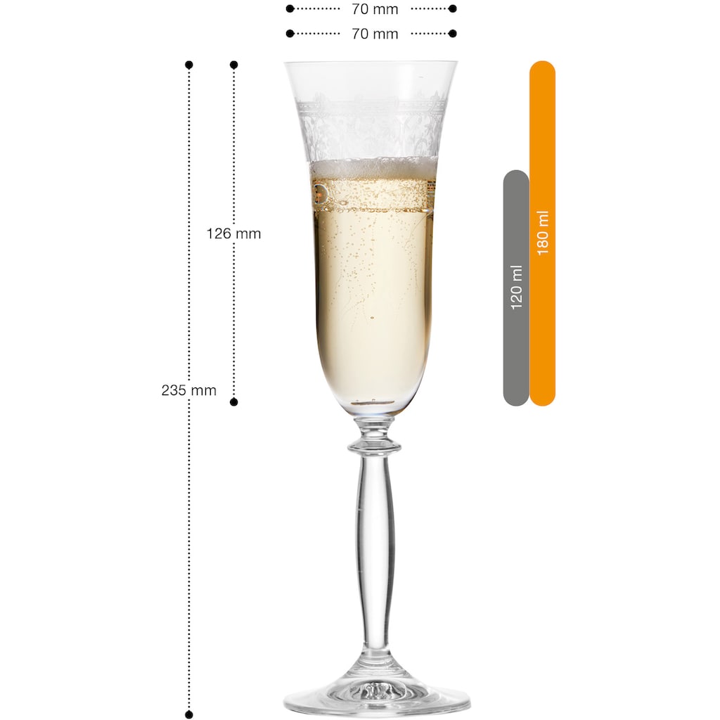 montana-Glas Sektglas »avalon«, (Set, 6 tlg.), 6-teilig