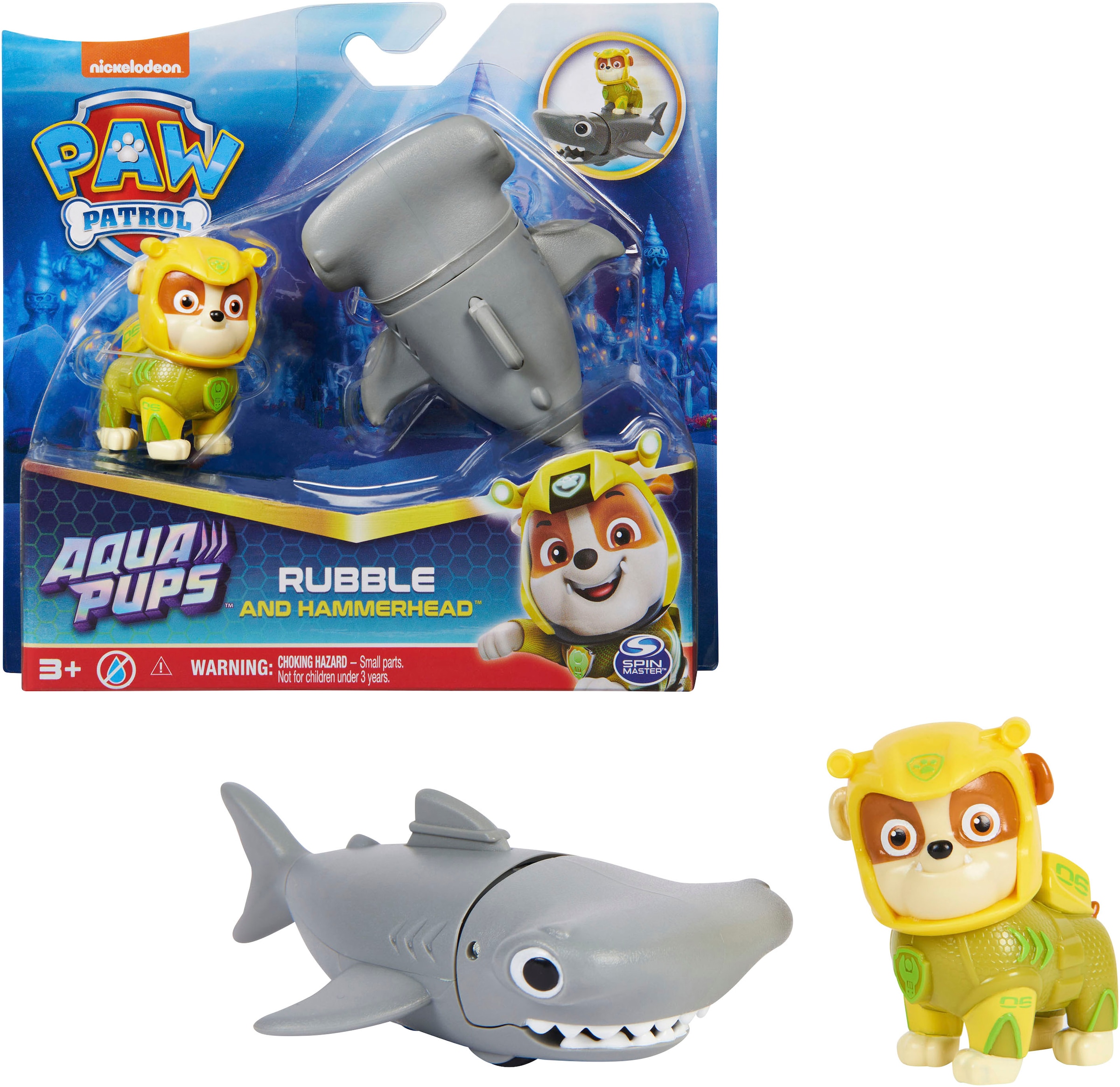 Spielfigur »Paw Patrol - Aqua Pups - Hero Pups Solid Rubble«, (Set)