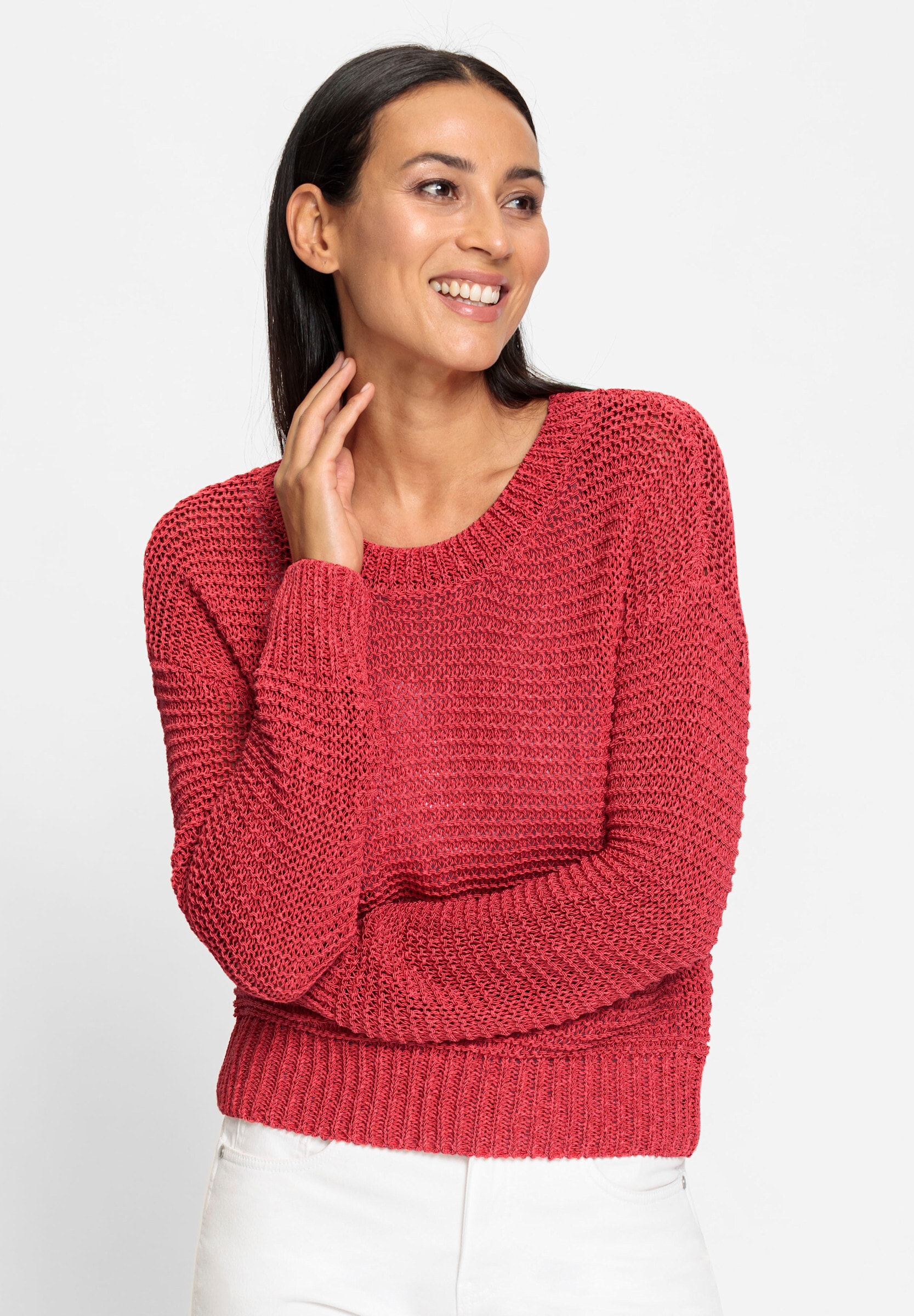 heine Strickpullover »Pullover Rundhalspullover im Grobstrick«
