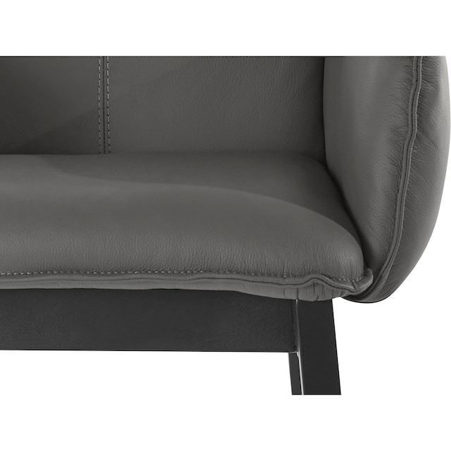 Home affaire Armlehnstuhl »Model 6«, (Set), 2 St., Leder, Bezug in  Microfaser oder Leder, Gestell ist Buche in schwarz lackiert auf Rechnung  bestellen