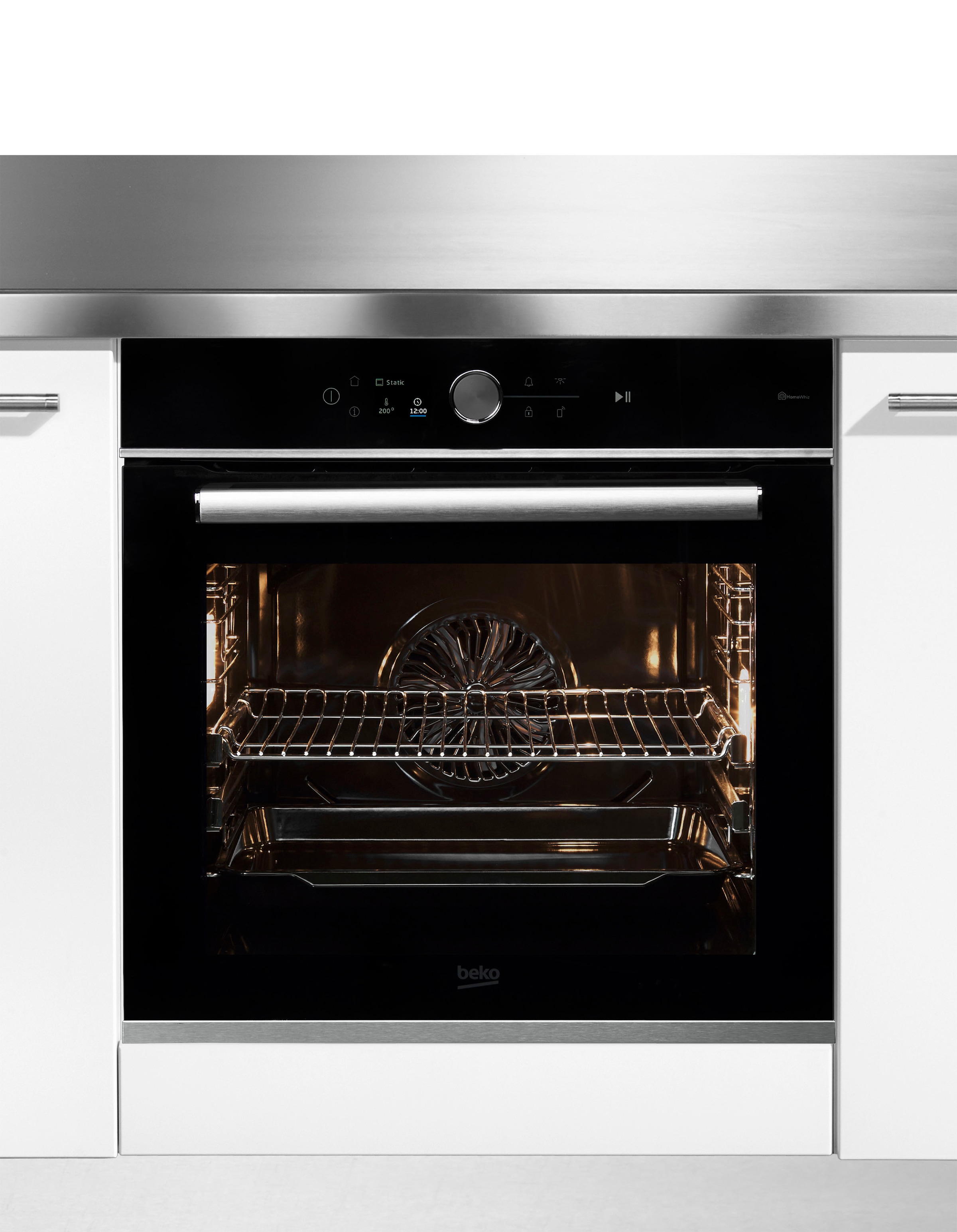 BEKO Pyrolyse Backofen  »BBIM13500XPSW«, mit 2-fach-Teleskopauszug, Pyrolyse-Selbstreinigung
