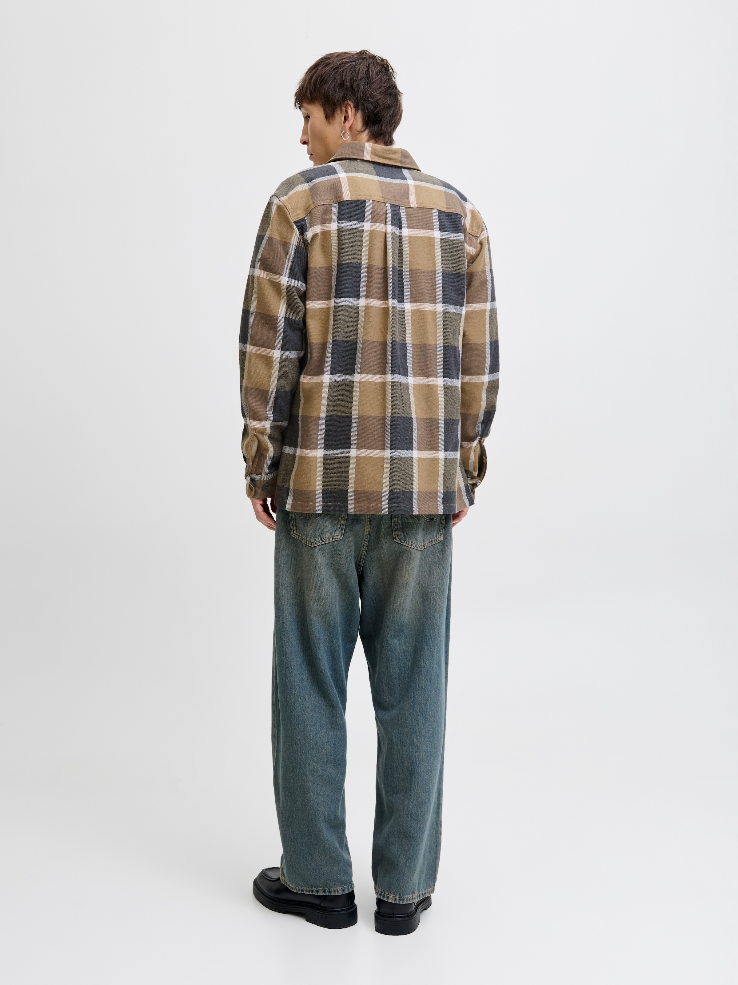 Jack & Jones Langarmhemd »JPRRAYLE MELANGE CHECK L/S OVERSHIRT SN«