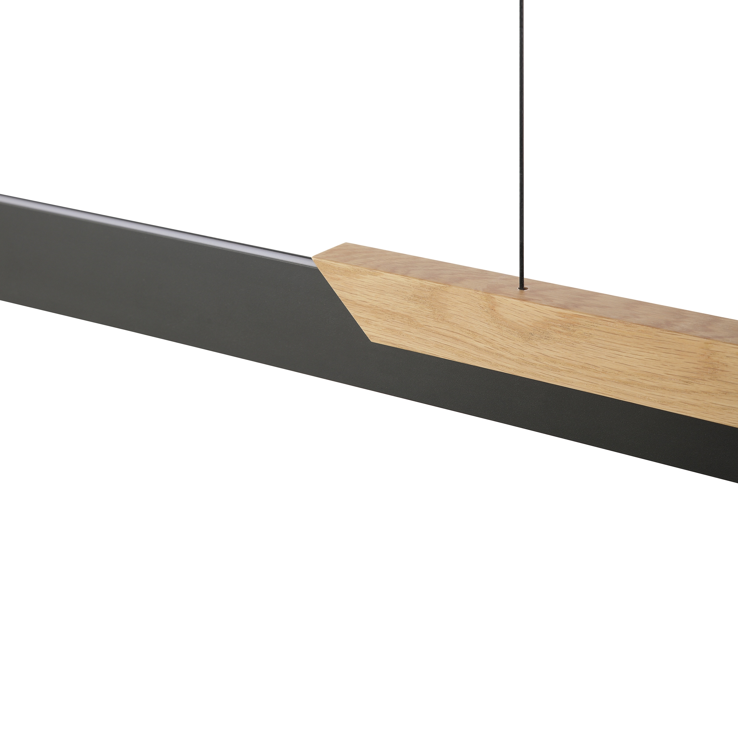 lumiCouture LED Pendelleuchte »Arcus« LED-Modul 1 Stk. Warmweiß 121 x 180 cm, 4500 Lumen, 2700 Kelvin, Holz/Metall, schwarz/braun