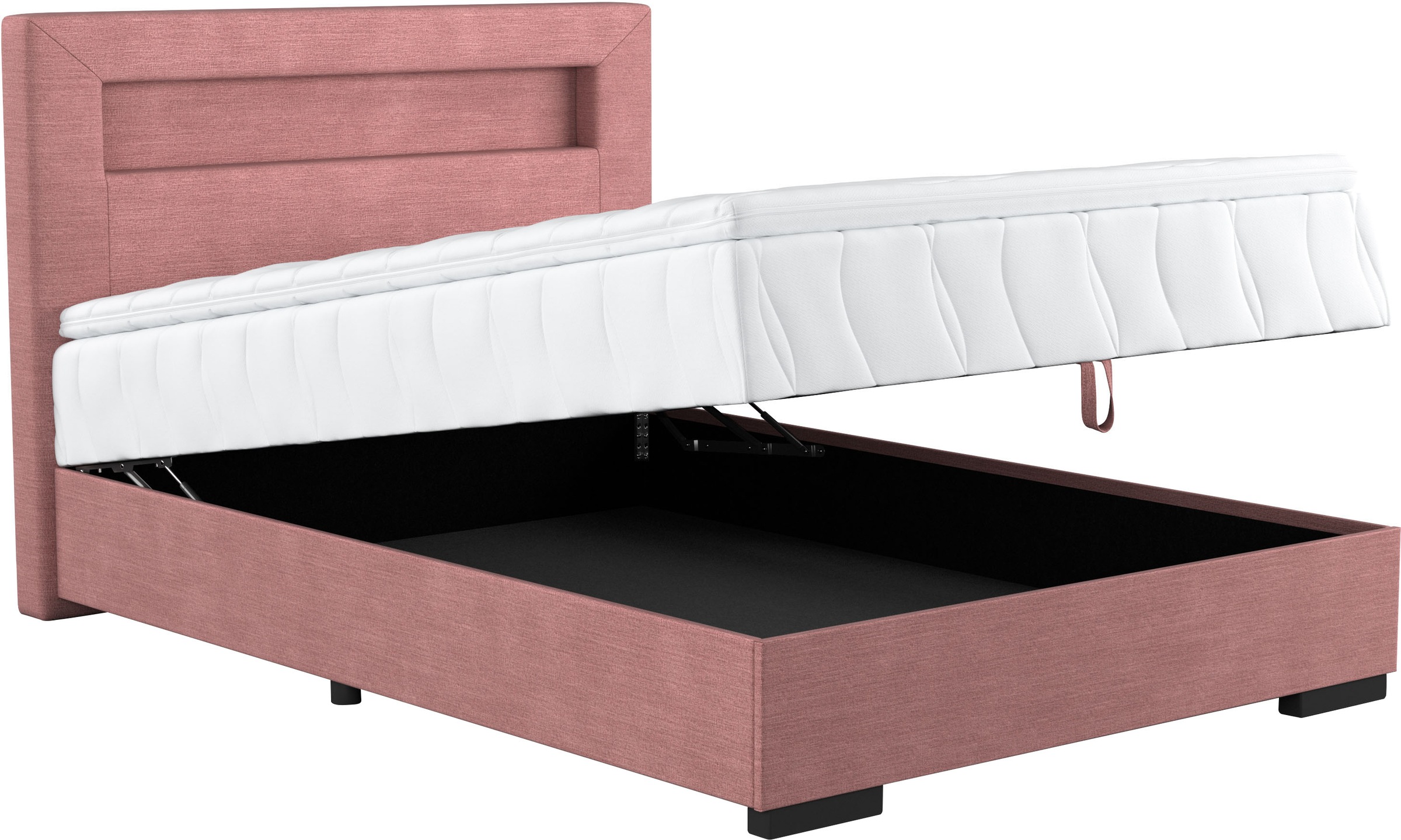 COTTA Boxbett »Kelly«, Bequemes Boxspringbett mit LED-Licht