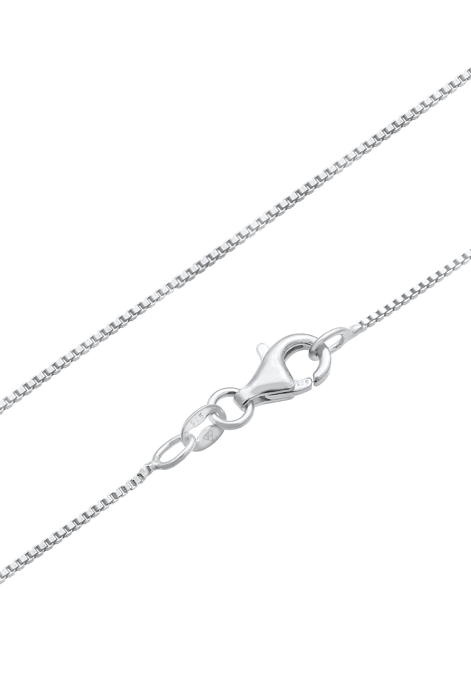 Kuzzoi Lange Kette »Halskette Kreuz Kristalle Religion 925 Silber«