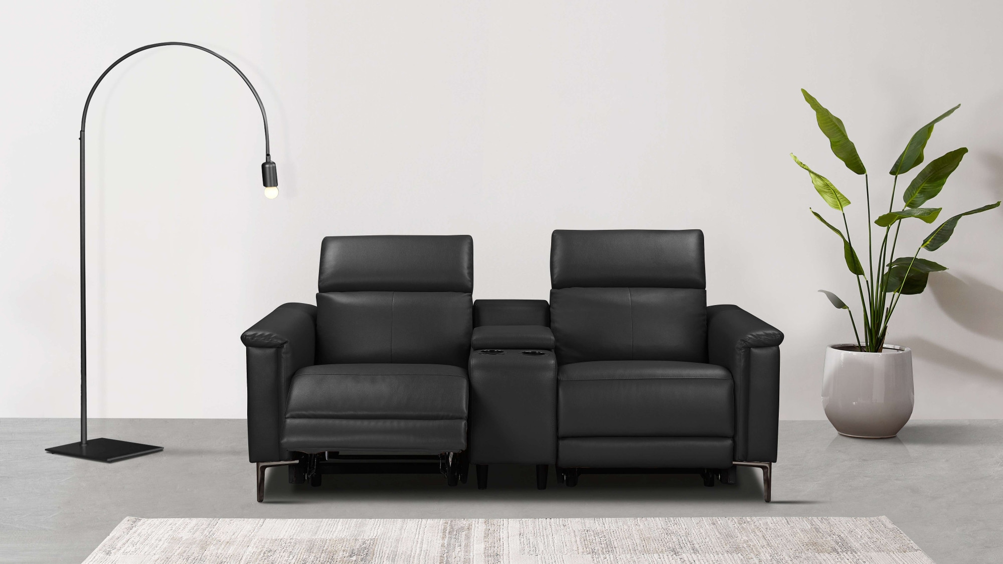 Places of Style 2-Sitzer »Lund, 2er-Kinosofa, TV-Sessel, Multimedia-Sofa, USB-A,«, m. elektrischer o. manueller Relaxfunktion, Getränkehalter u. Staufach