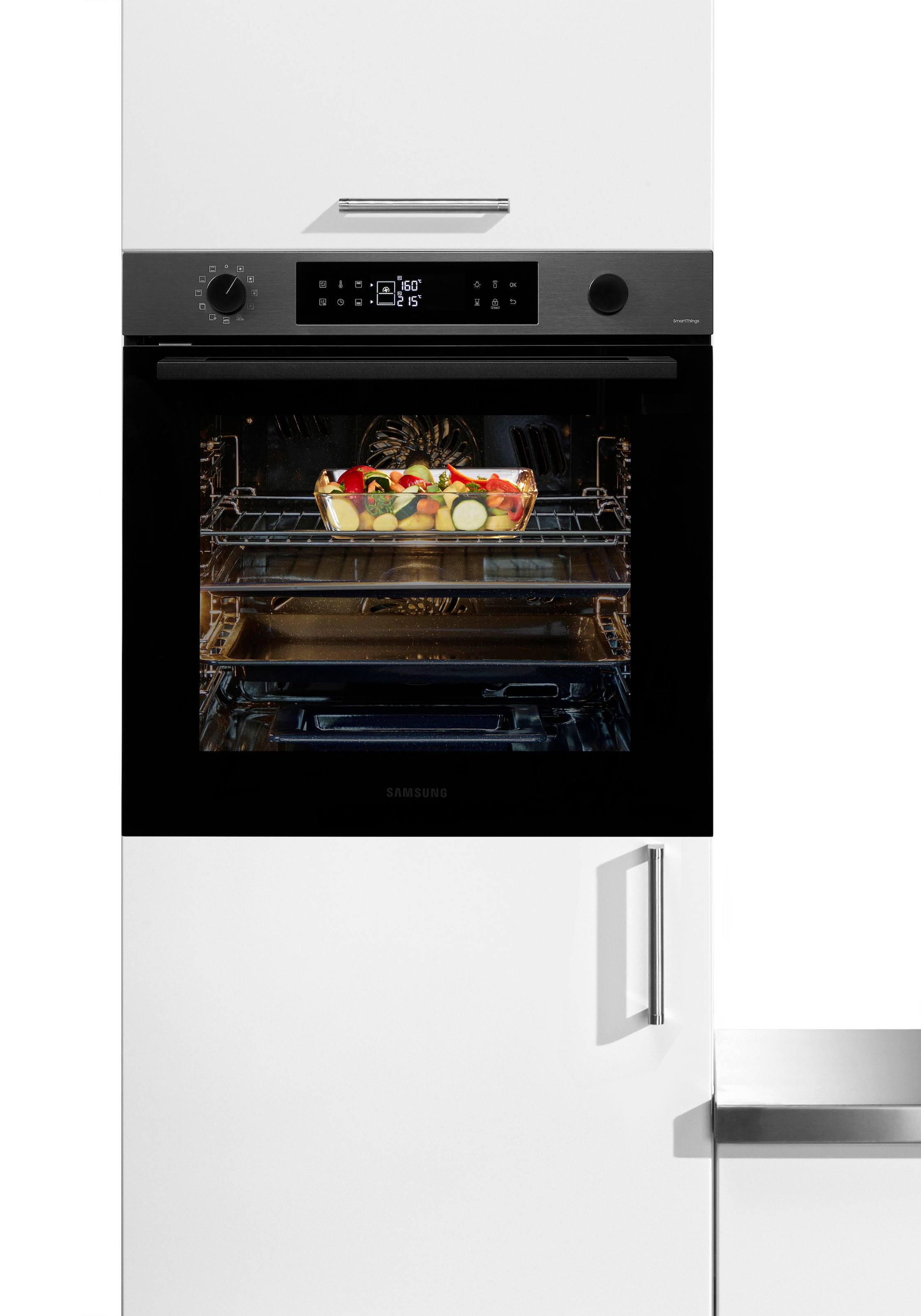 Samsung Pyrolyse Backofen Serie 4 »NV7B44503DB«, Pyrolyse-Selbstreinigung, Dual Cook – Ein Ofen. Zwei Garräume. Maximale Flexibilität.
