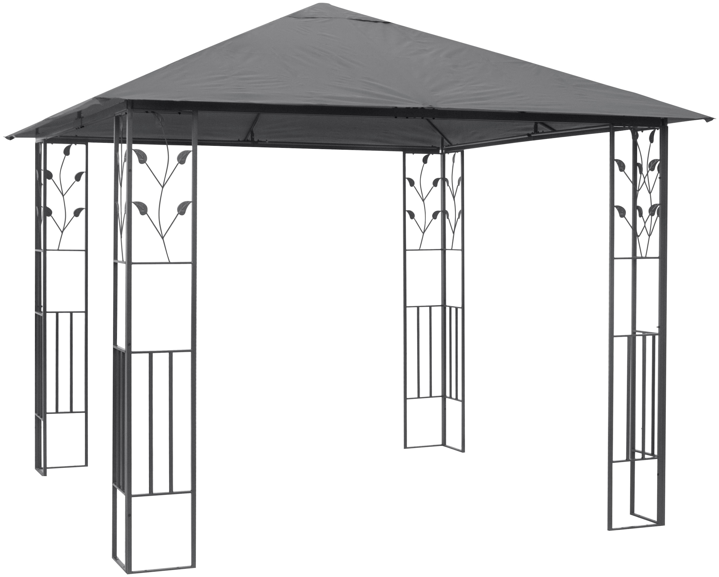 KONIFERA Pavillon »Athen«, BxT: 300x300 cm, Blätter-Optik, inkl. 4 Seitenteile und Ersatzdach