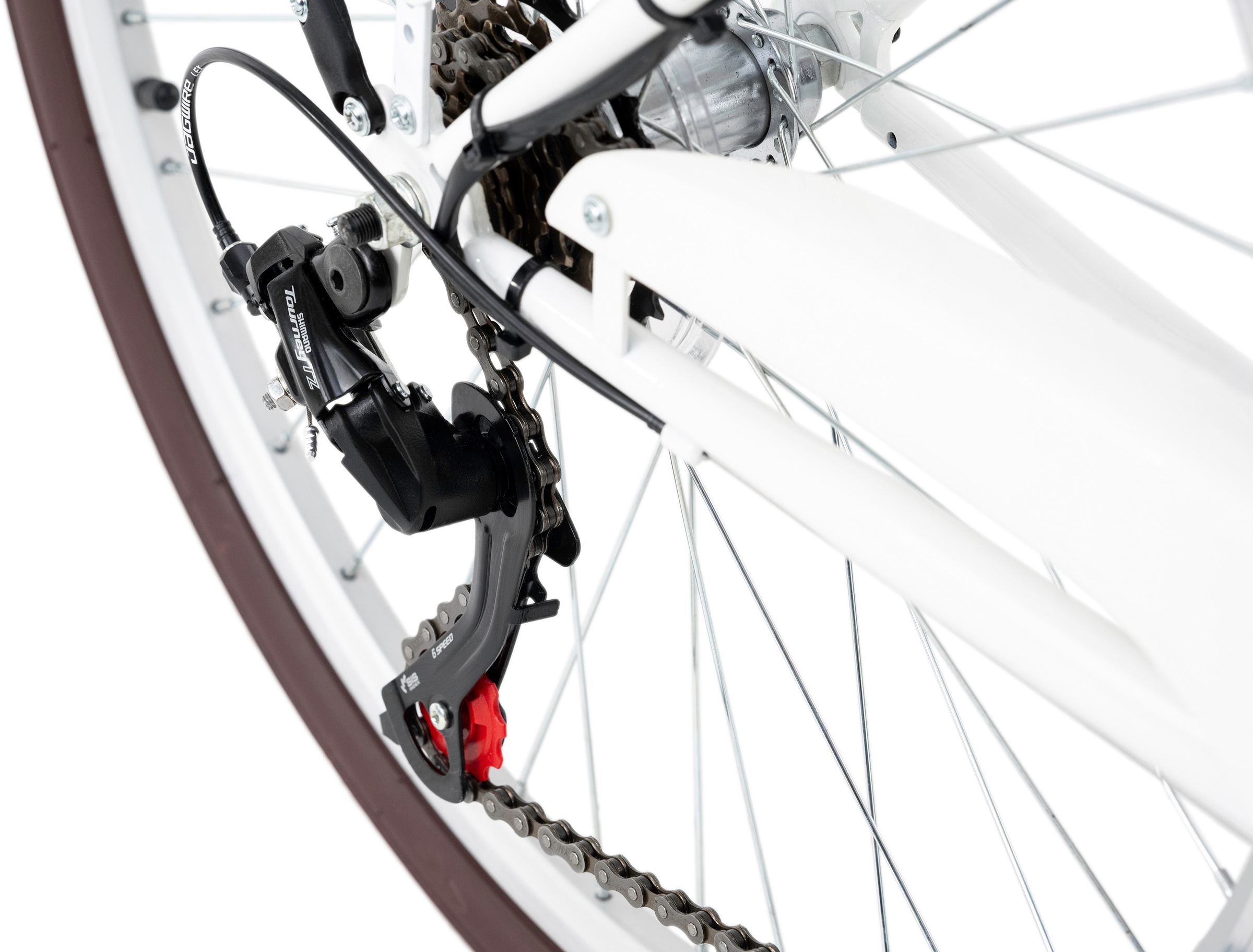 KS Cycling Cityrad »Stowage«, 6 Gang, Shimano, Tourney Schaltwerk, Kettenschaltung, für Damen, Kettenschaltung