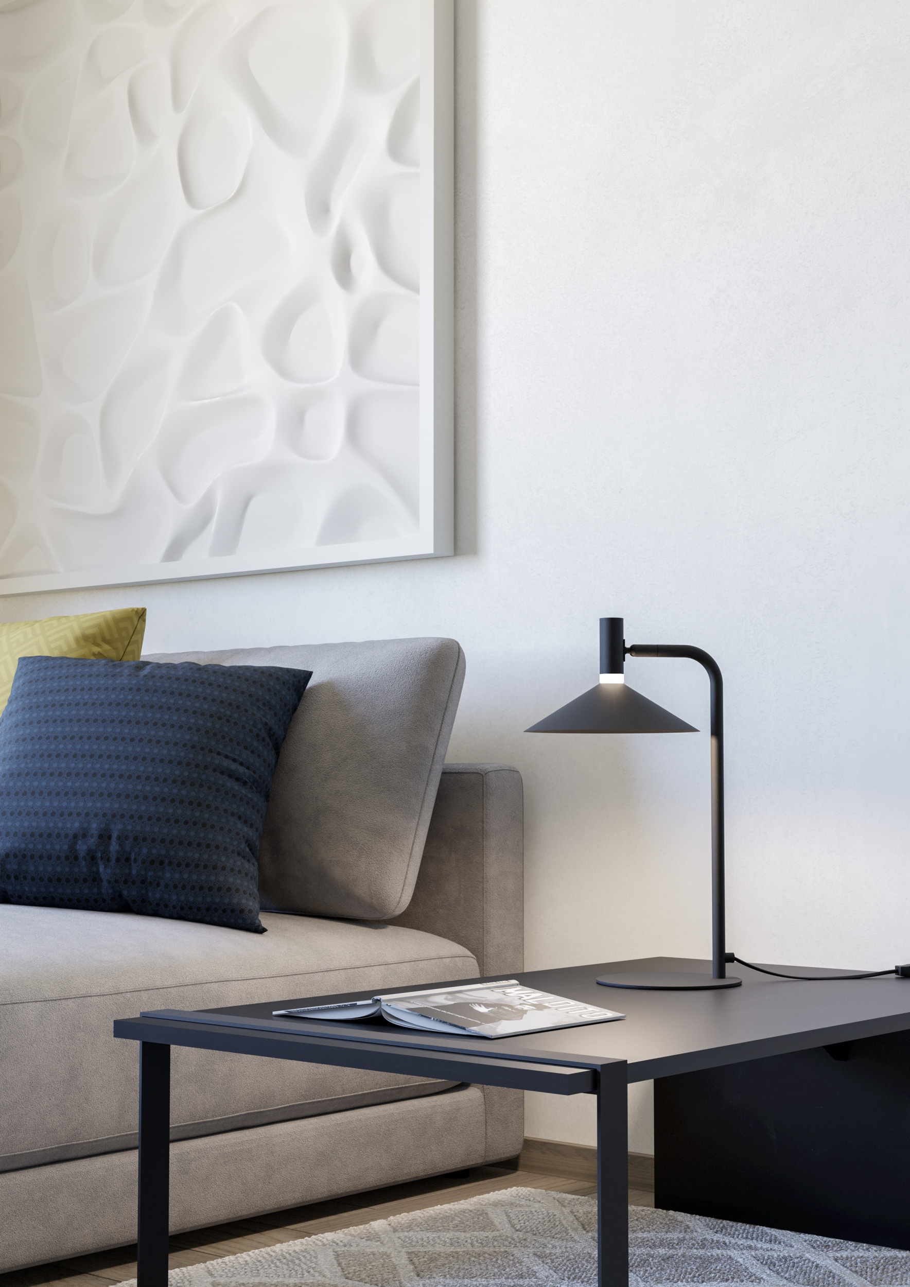 EGLO Tischleuchte »CONOMAVILLA-Z Tischlampe - Stahl - LED - 7,5W - IP20« LED-Modul 1 Stk. Kaltweiß | Neutralweiß | RGB | Warmweiß Nachttischlampe, Schreibtischleuchte, Leselampe, L27 x B22 x H45 cm