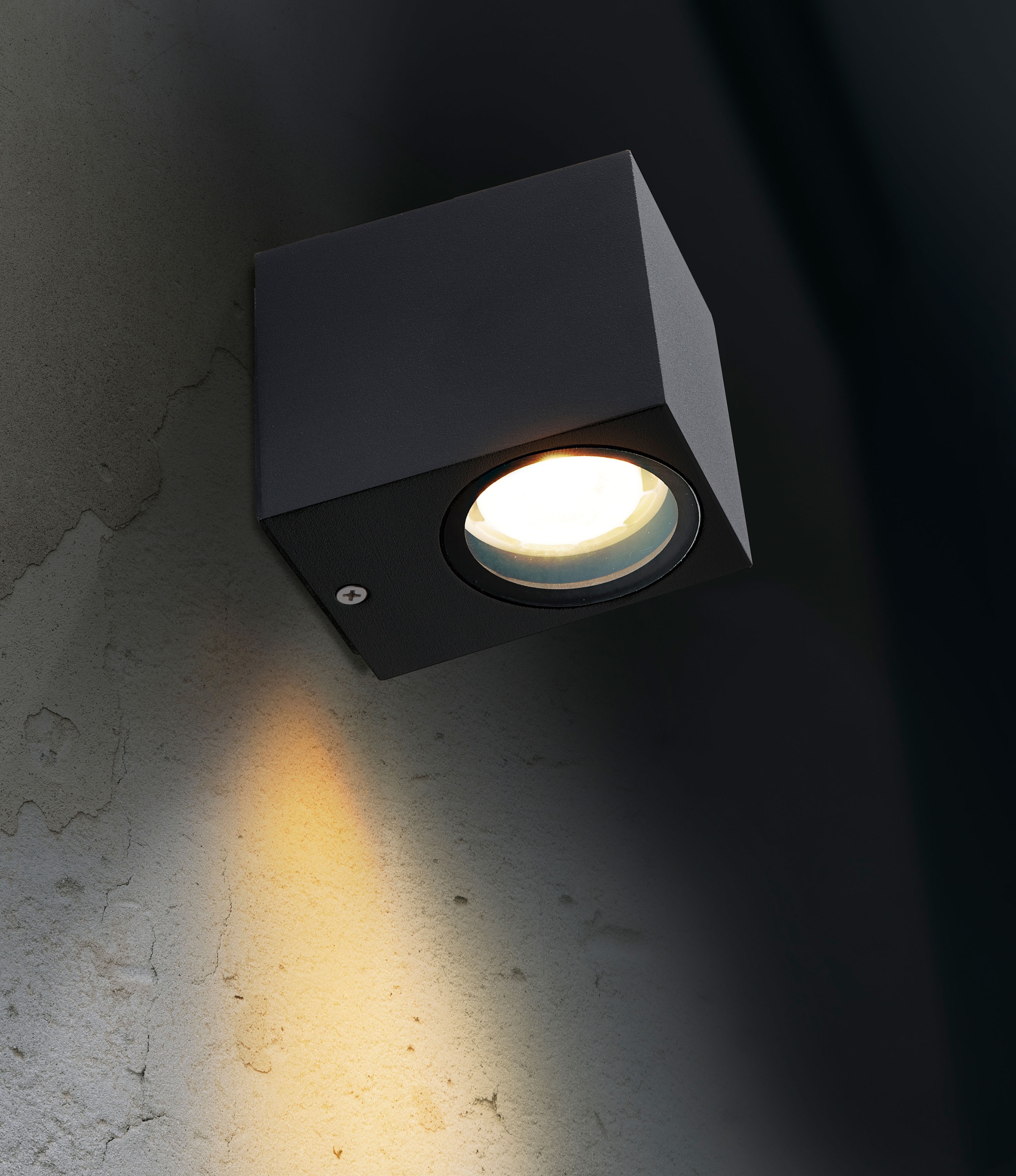 HEITRONIC Außen-Wandleuchte »Abajo«, 1 flammig, Leuchtmittel GU10 | ohne Leuchtmittel, Wandlampe, Außenlampe