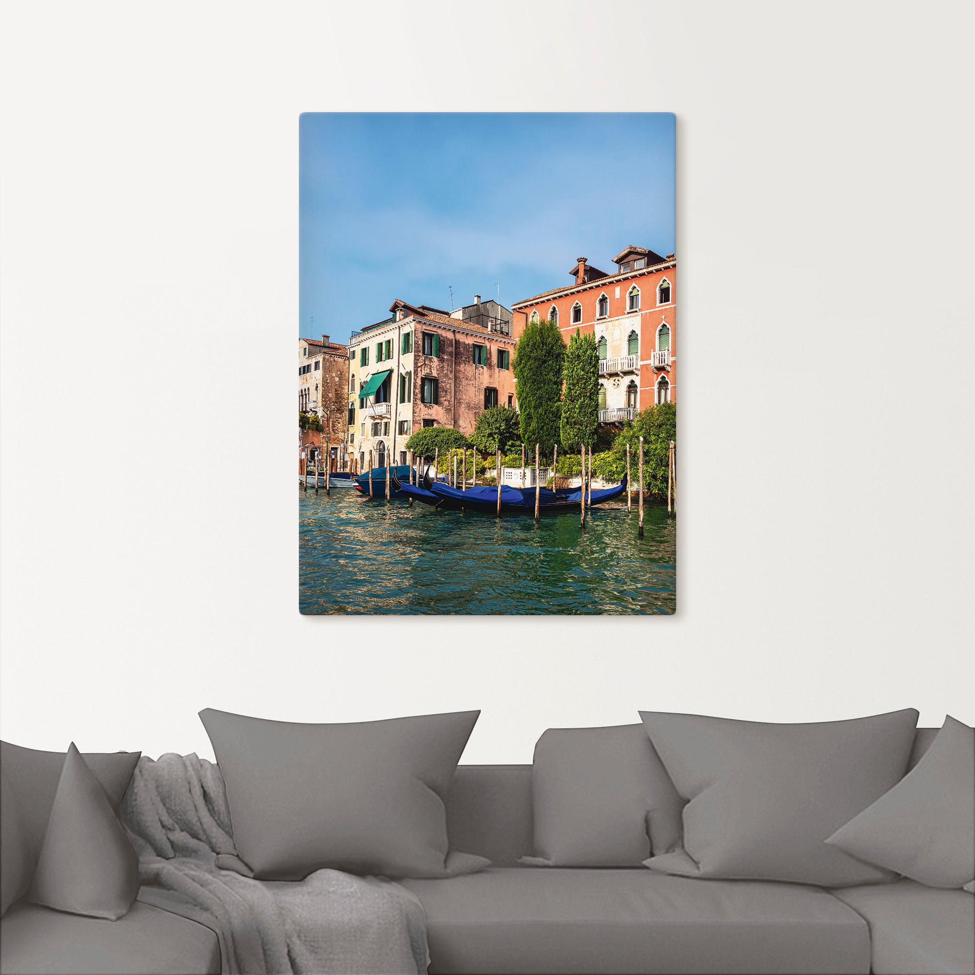 Artland Wandbild »Blick auf historische Gebäude Venedig«, Venedig, (1 St.), als Alubild, Leinwandbild, Wandaufkleber oder Poster in versch. Größen