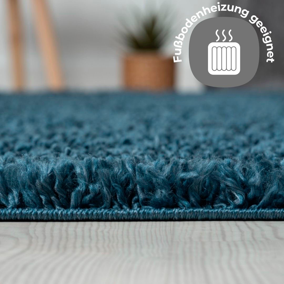 my home Hochflor-Teppich »Banji«, rechteckig, 37 mm Höhe, Uni Farben, weich und flauschig, auch als Läufer & in rund erhältlich