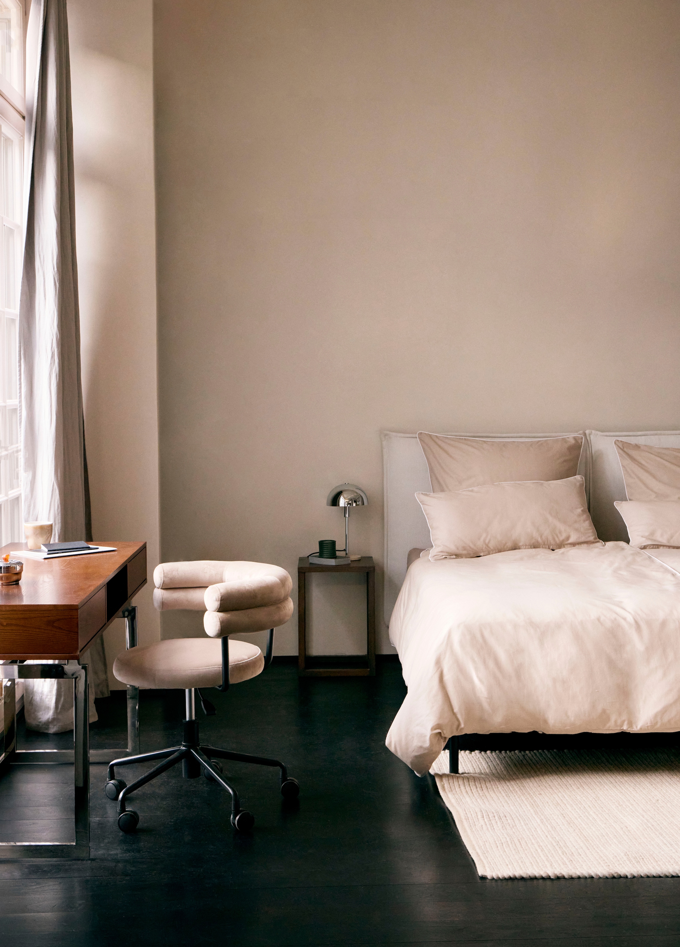 LeGer Home by Lena Gercke Schreibtisch »Danuta«, Furnierholz, Kufen aus Edelstahl, Breite 140 cm