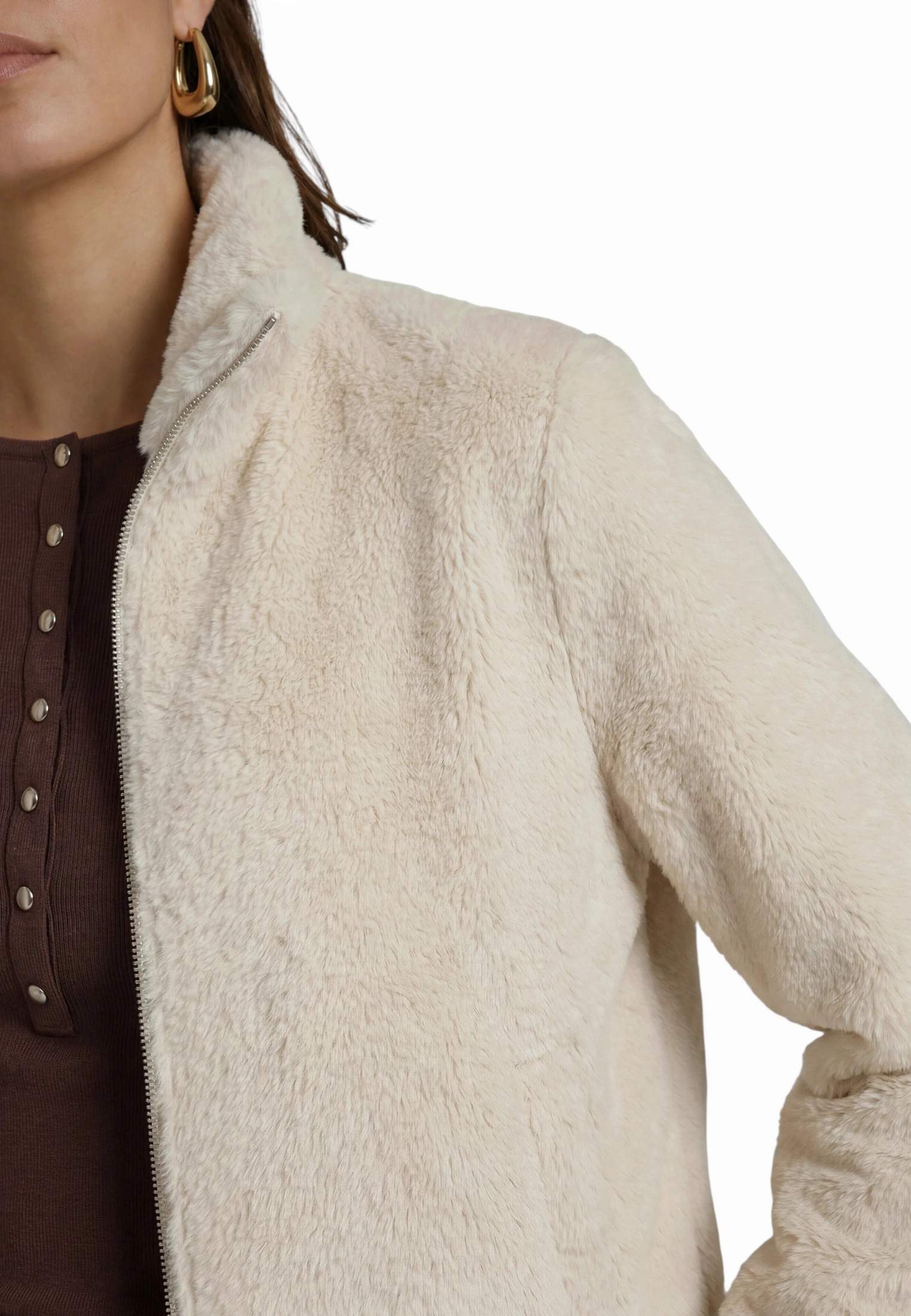 Zero Jackenblazer »Kuscheljacke mit hohem Kragen«